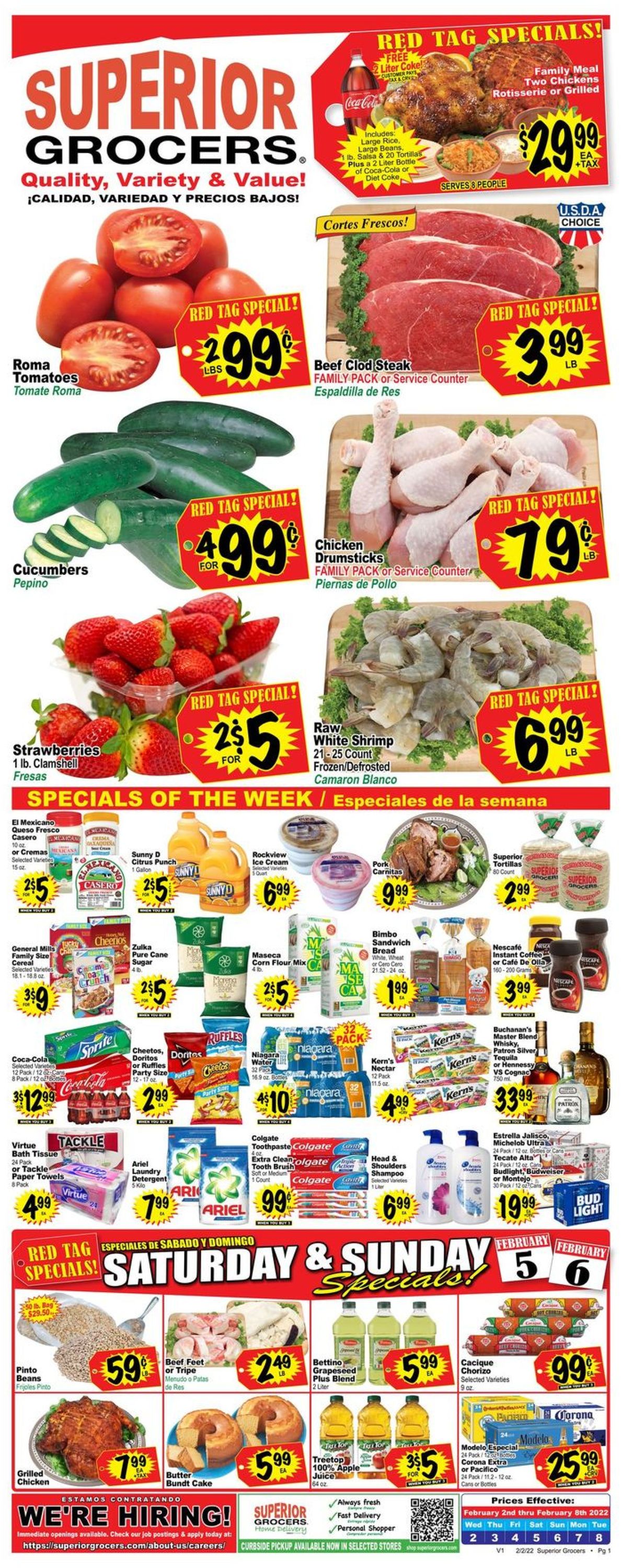 Superior Grocers Weekly Ad Circular - valid 02/02-02/08/2022