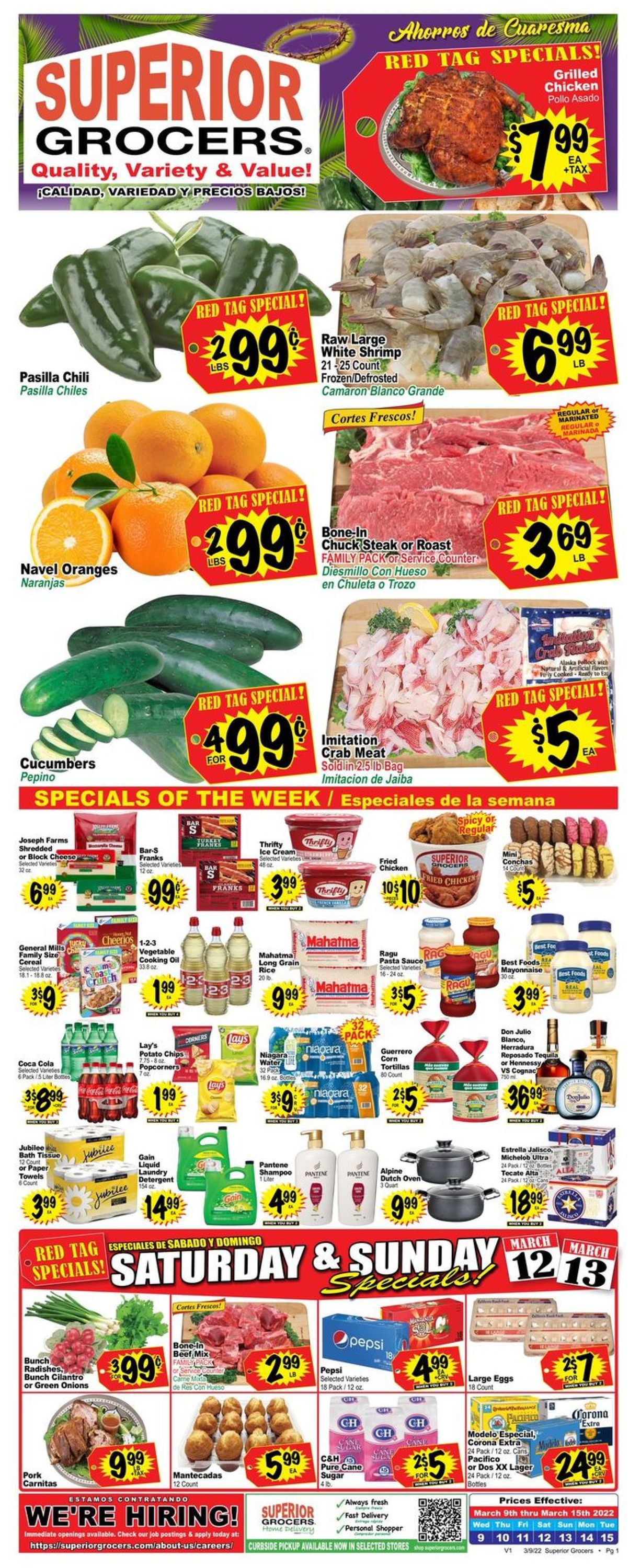 Superior Grocers Weekly Ad Circular - valid 03/09-03/15/2022