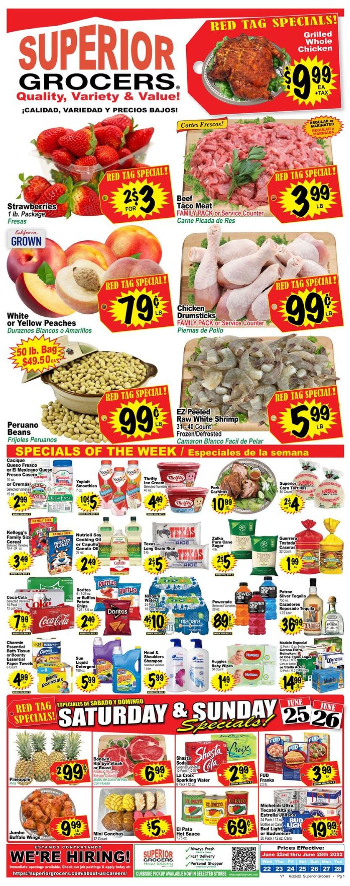 Superior Grocers Weekly Ad Circular - valid 06/22-06/28/2022