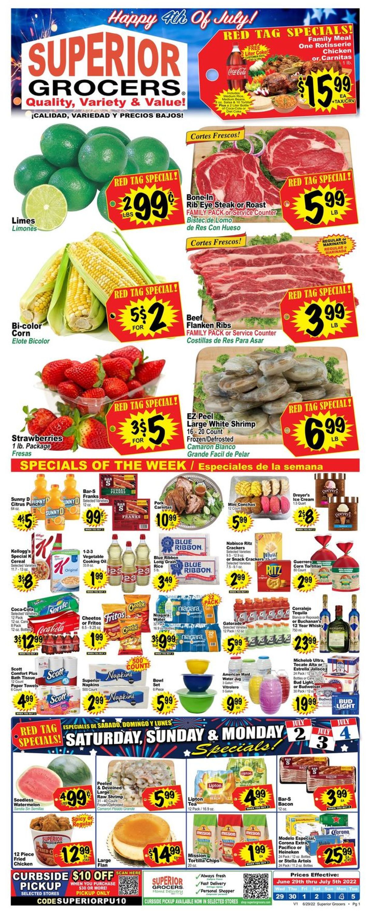 Superior Grocers Weekly Ad Circular - valid 06/29-07/05/2022