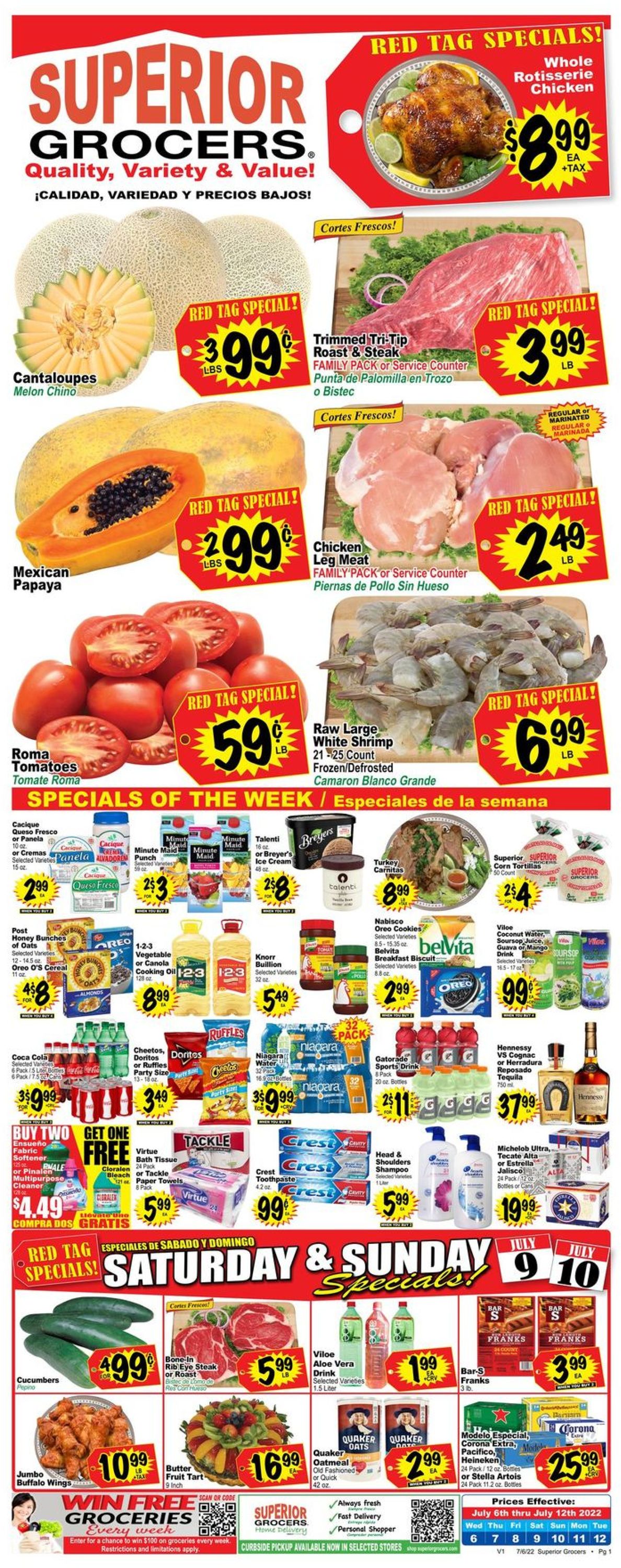 Superior Grocers Weekly Ad Circular - valid 07/06-07/12/2022