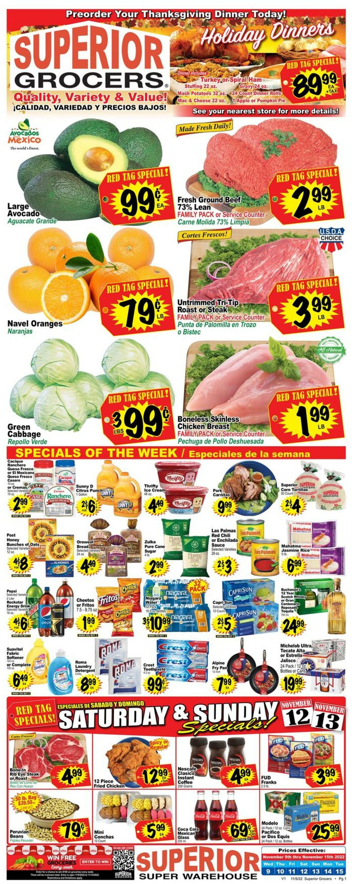 Superior Grocers Weekly Ad Circular - valid 11/09-11/15/2022
