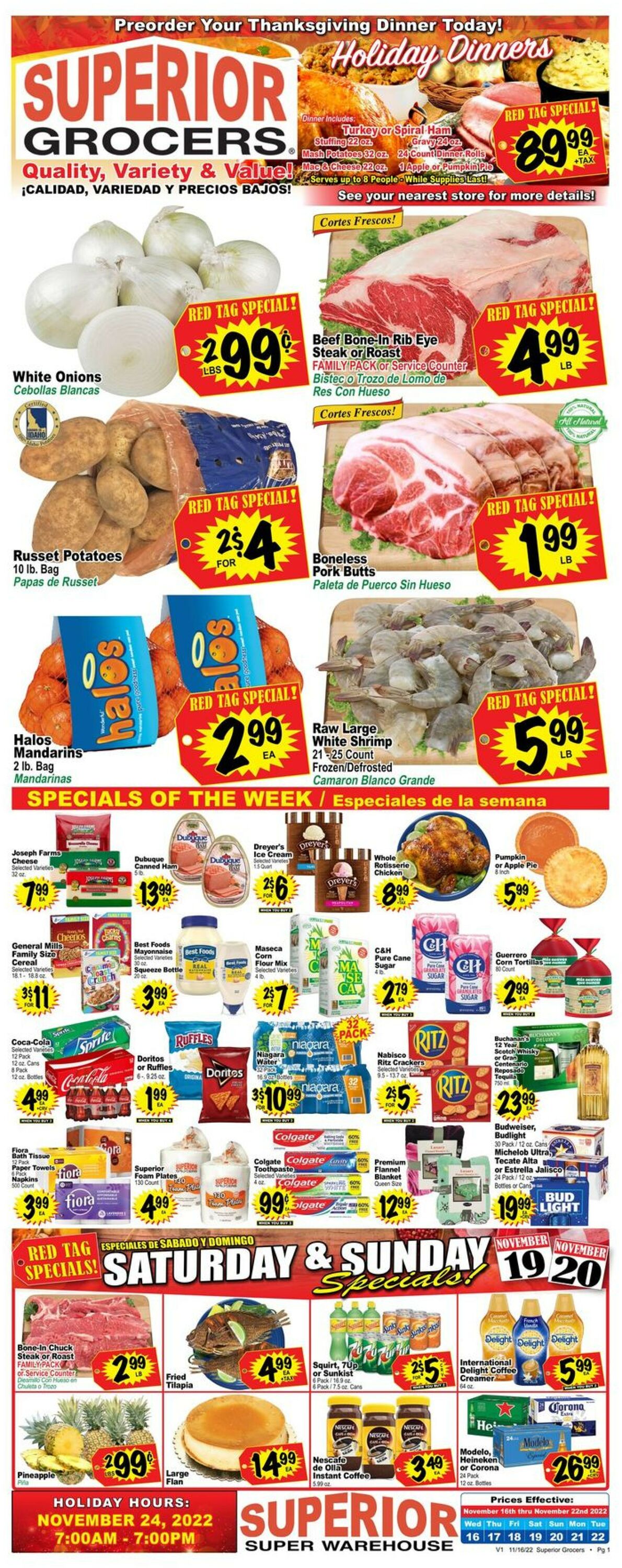 Superior Grocers Weekly Ad Circular - valid 11/16-11/22/2022