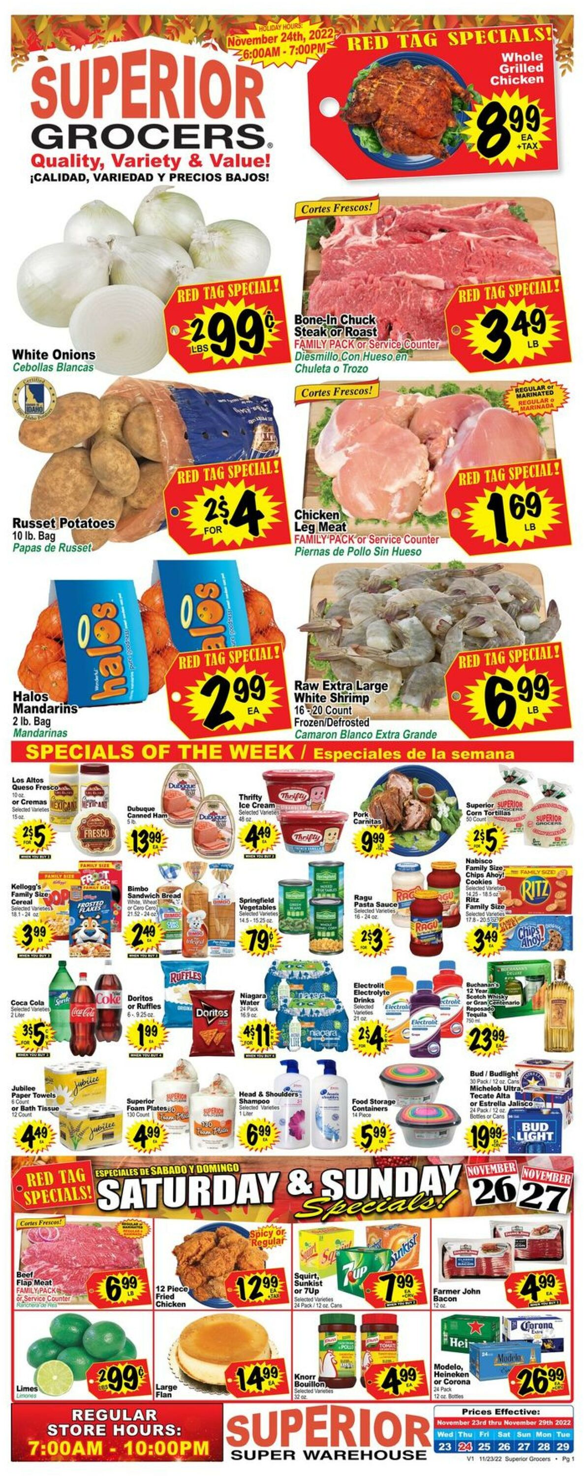 Superior Grocers Weekly Ad Circular - valid 11/23-11/29/2022