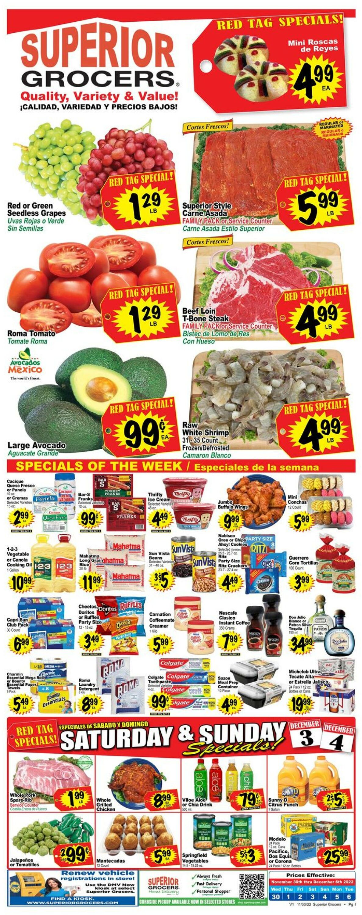 Superior Grocers Weekly Ad Circular - valid 11/30-12/06/2022