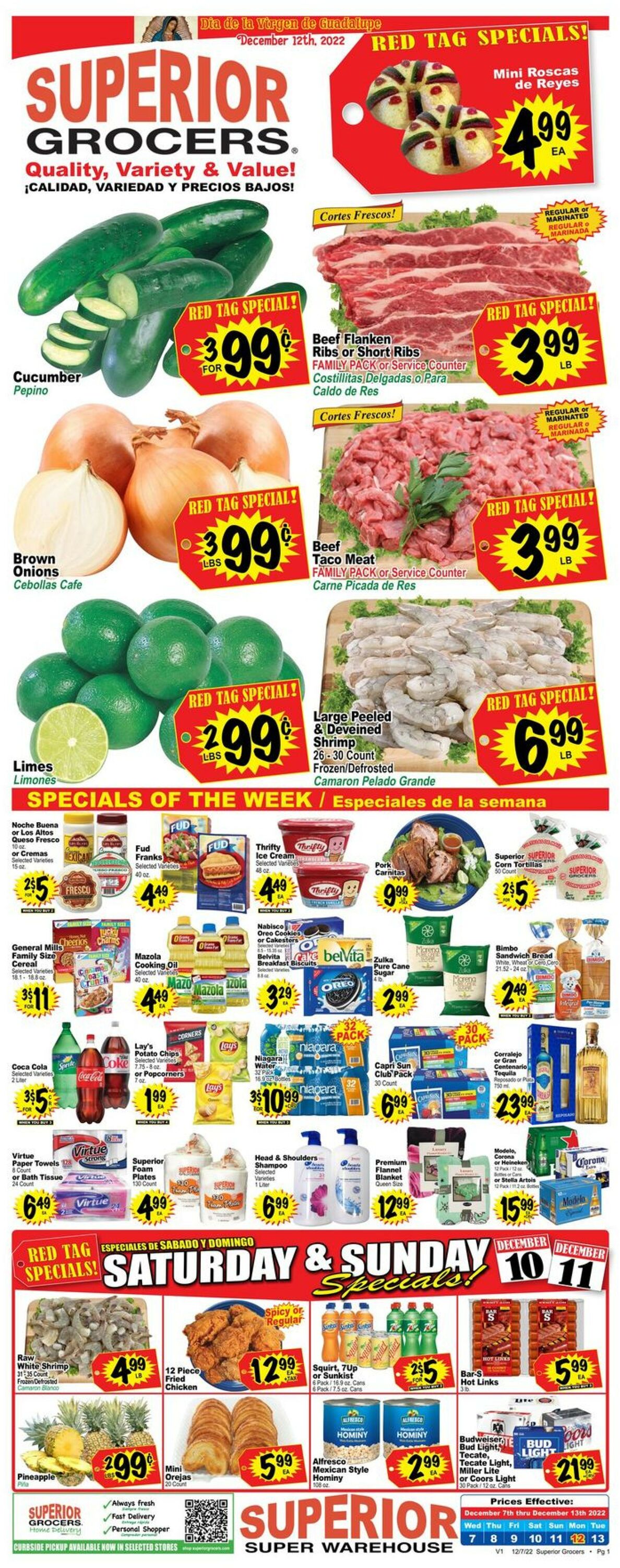 Superior Grocers Weekly Ad Circular - valid 12/07-12/13/2022
