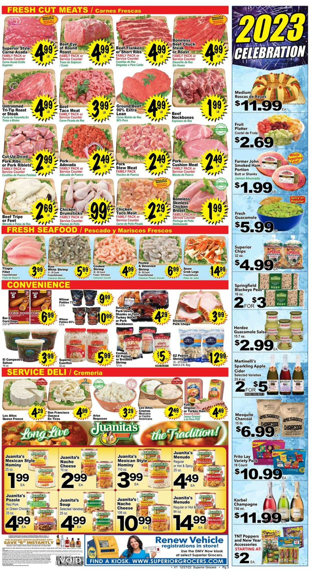 Superior Grocers Weekly Ad Circular - valid 12/28-01/03/2023 (Page 3)