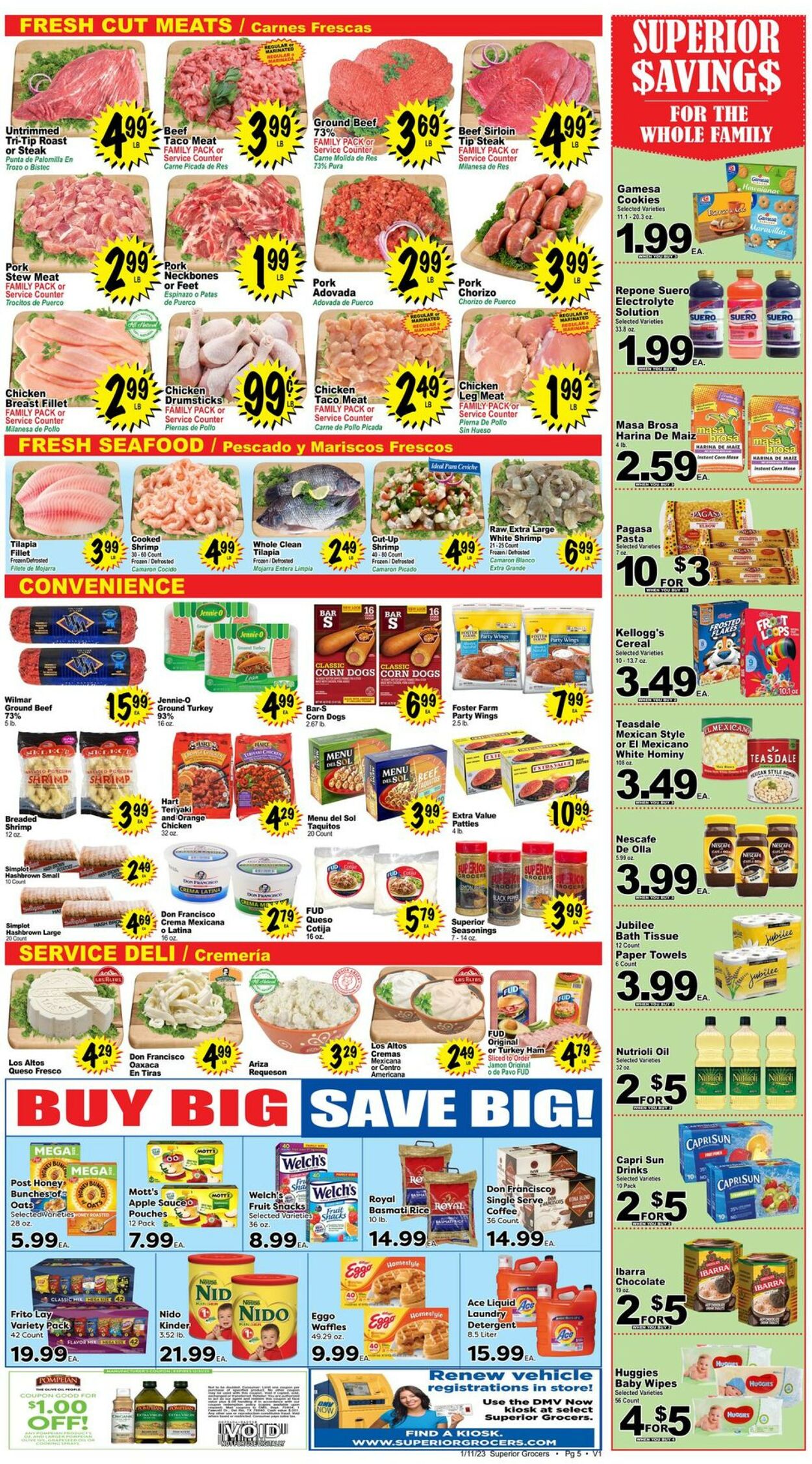 Superior Grocers Weekly Ad Circular - valid 01/11-01/17/2023 (Page 5)