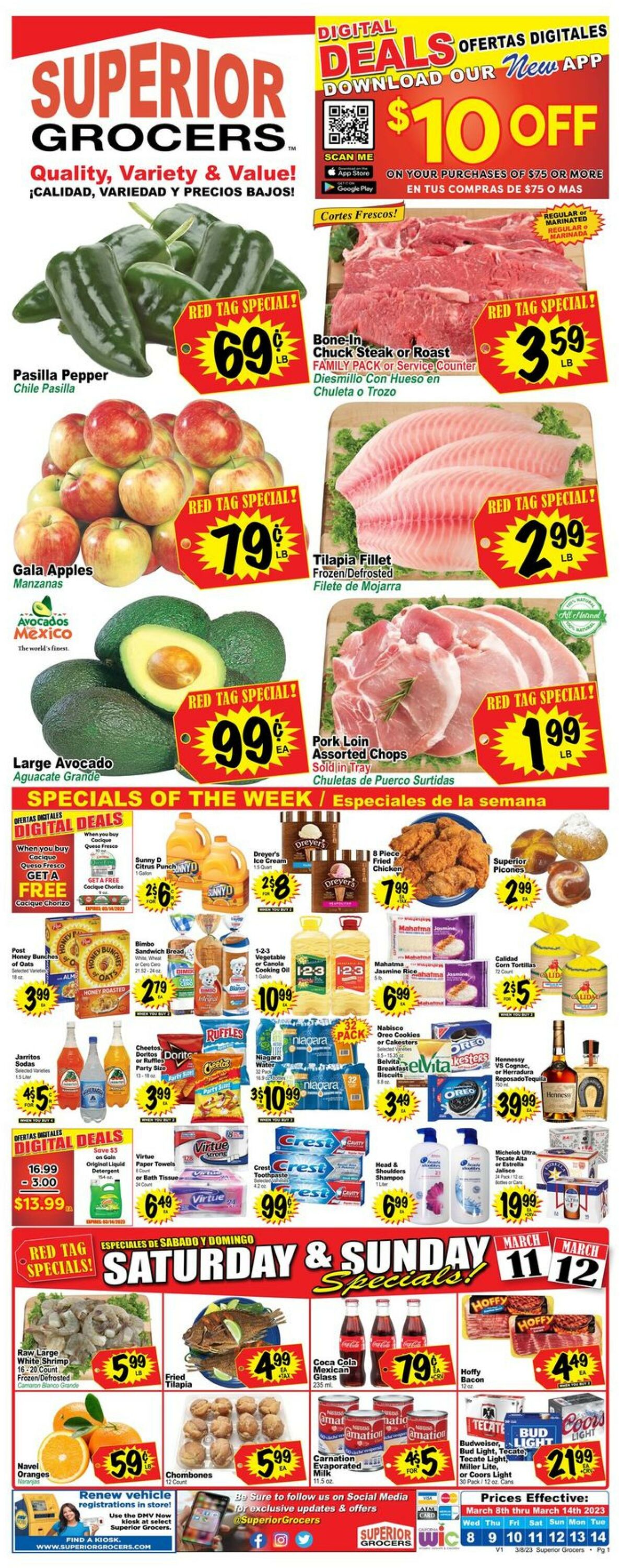 Superior Grocers Weekly Ad Circular - valid 03/08-03/14/2023