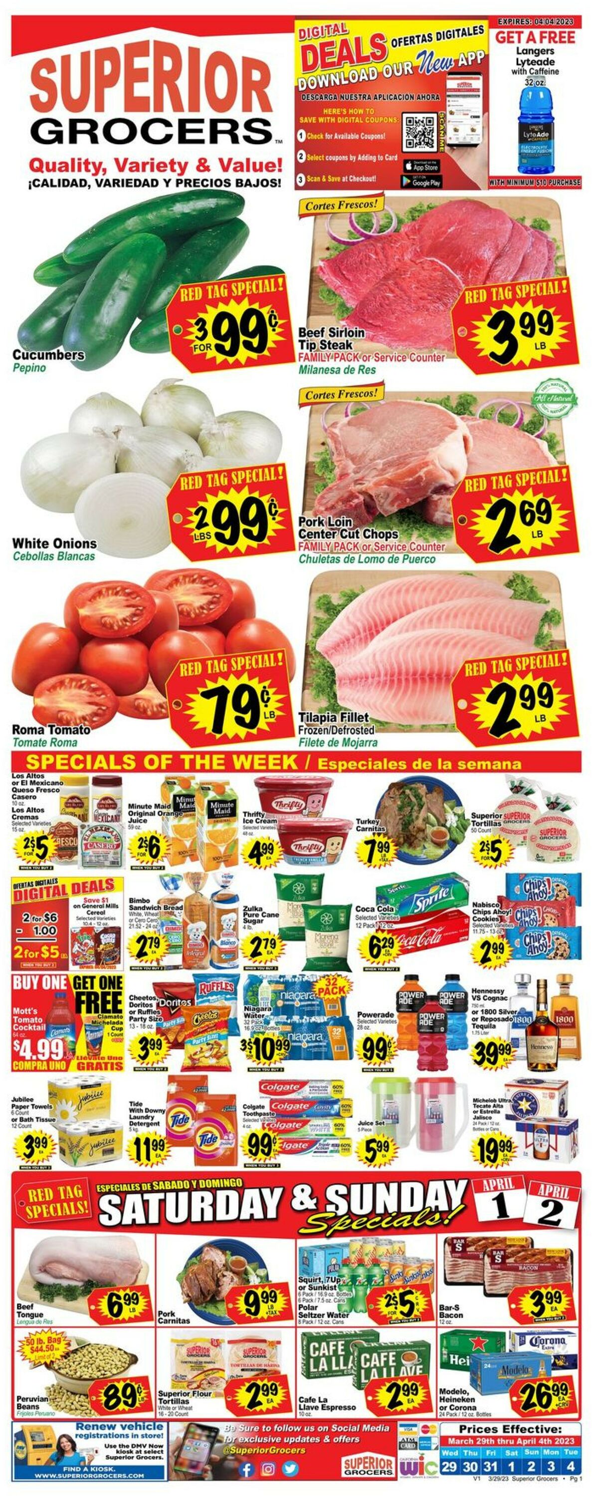 Superior Grocers Weekly Ad Circular - valid 03/29-04/04/2023