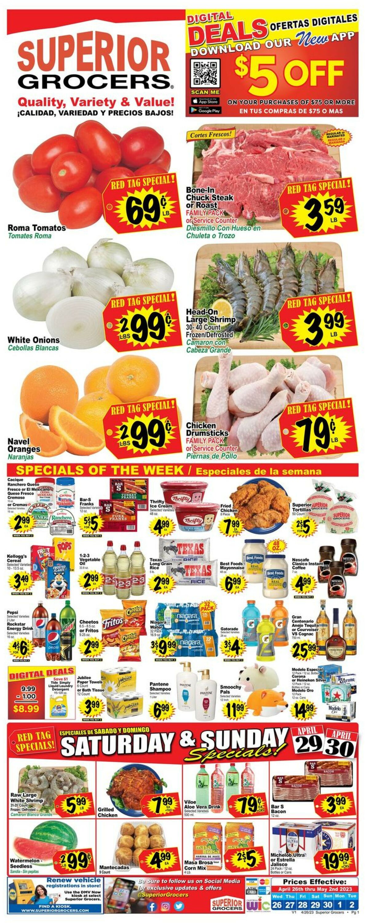 Superior Grocers Weekly Ad Circular - valid 04/26-05/02/2023