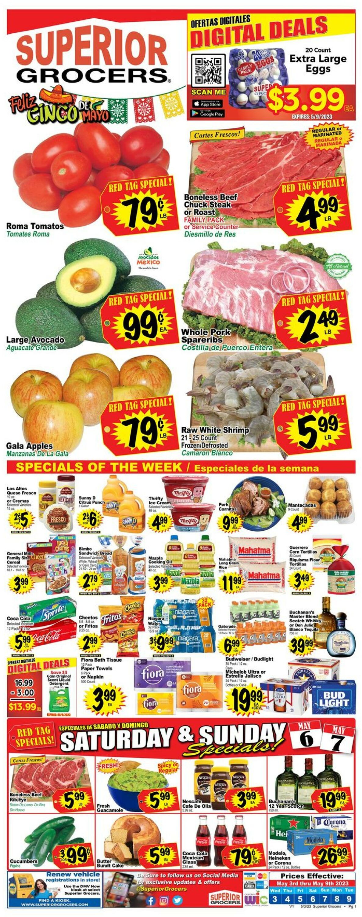 Superior Grocers Weekly Ad Circular - valid 05/03-05/09/2023