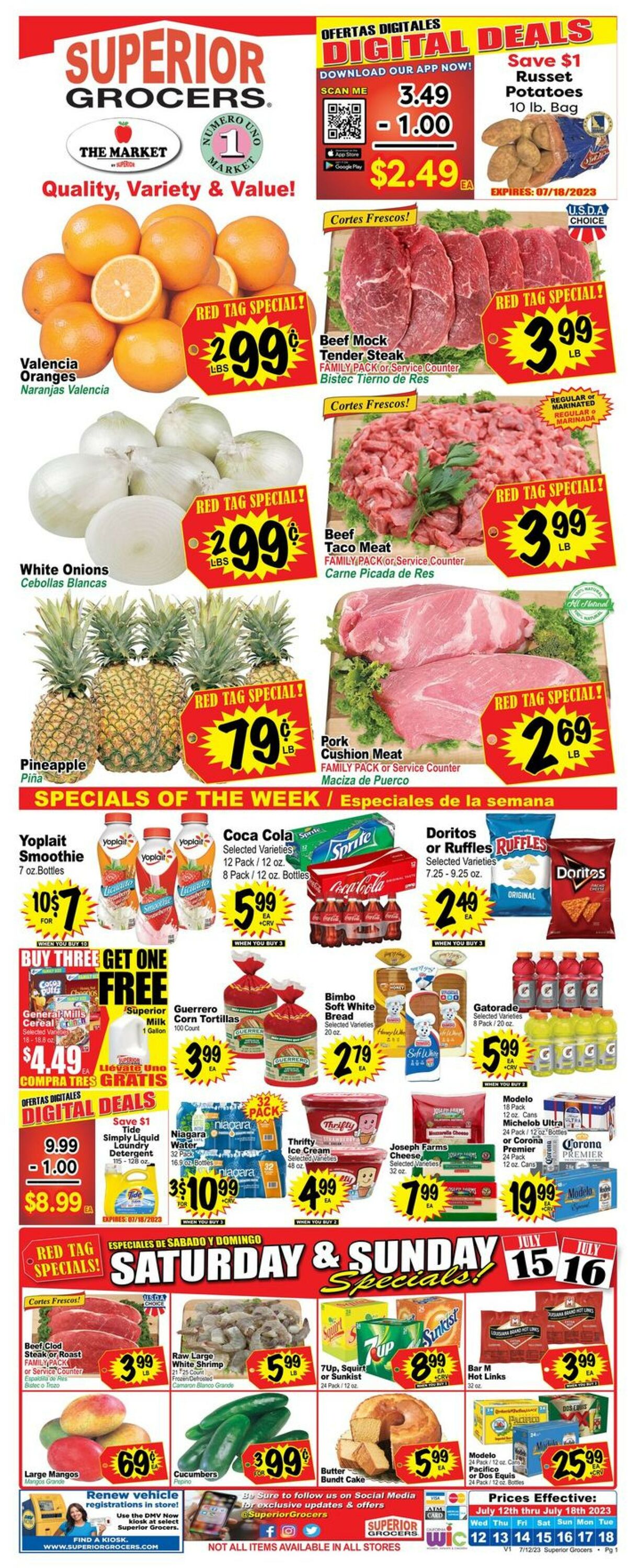 Superior Grocers Weekly Ad Circular - valid 07/12-07/18/2023
