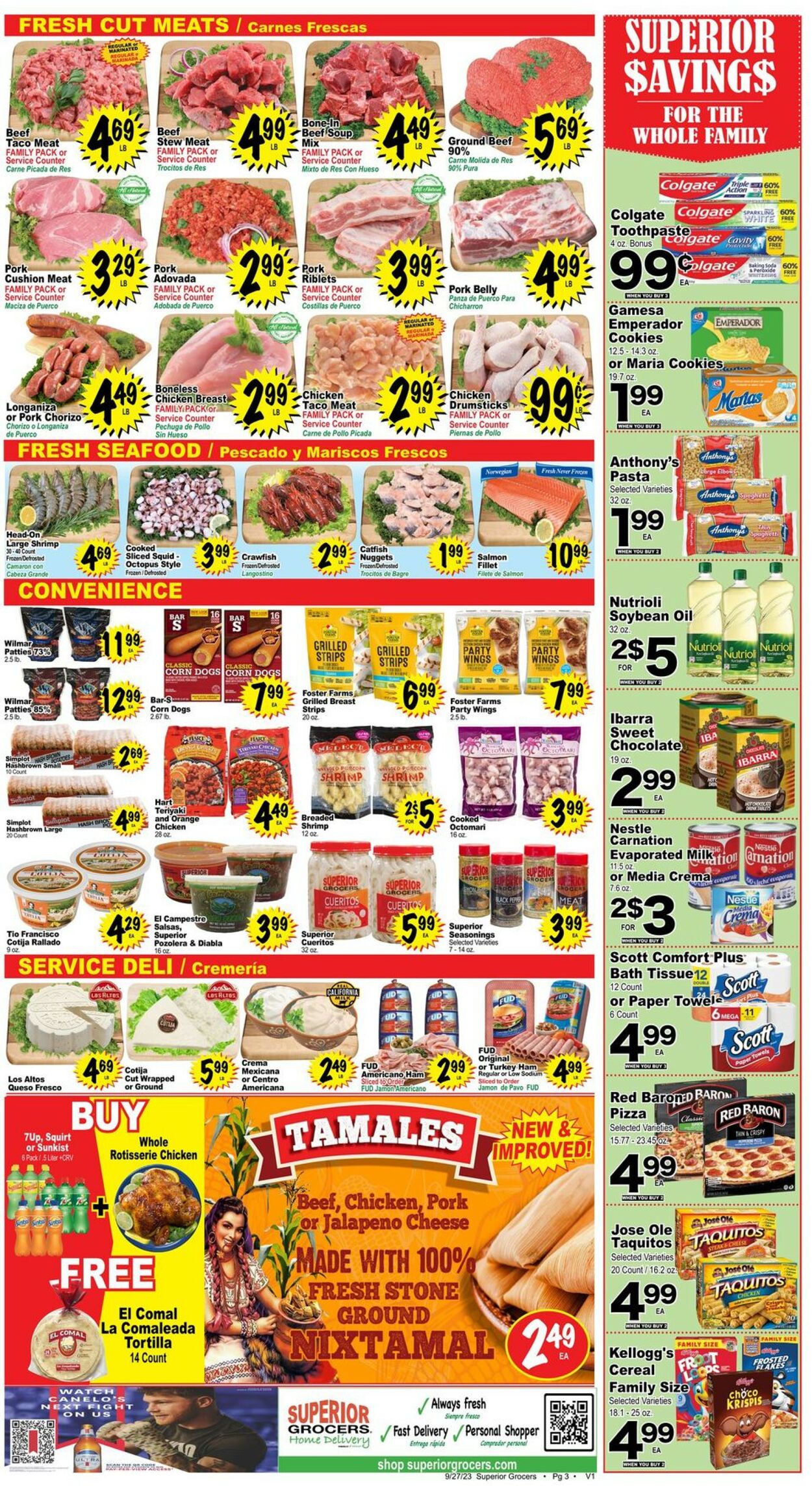 Superior Grocers Weekly Ad Circular - valid 09/27-10/03/2023 (Page 3)