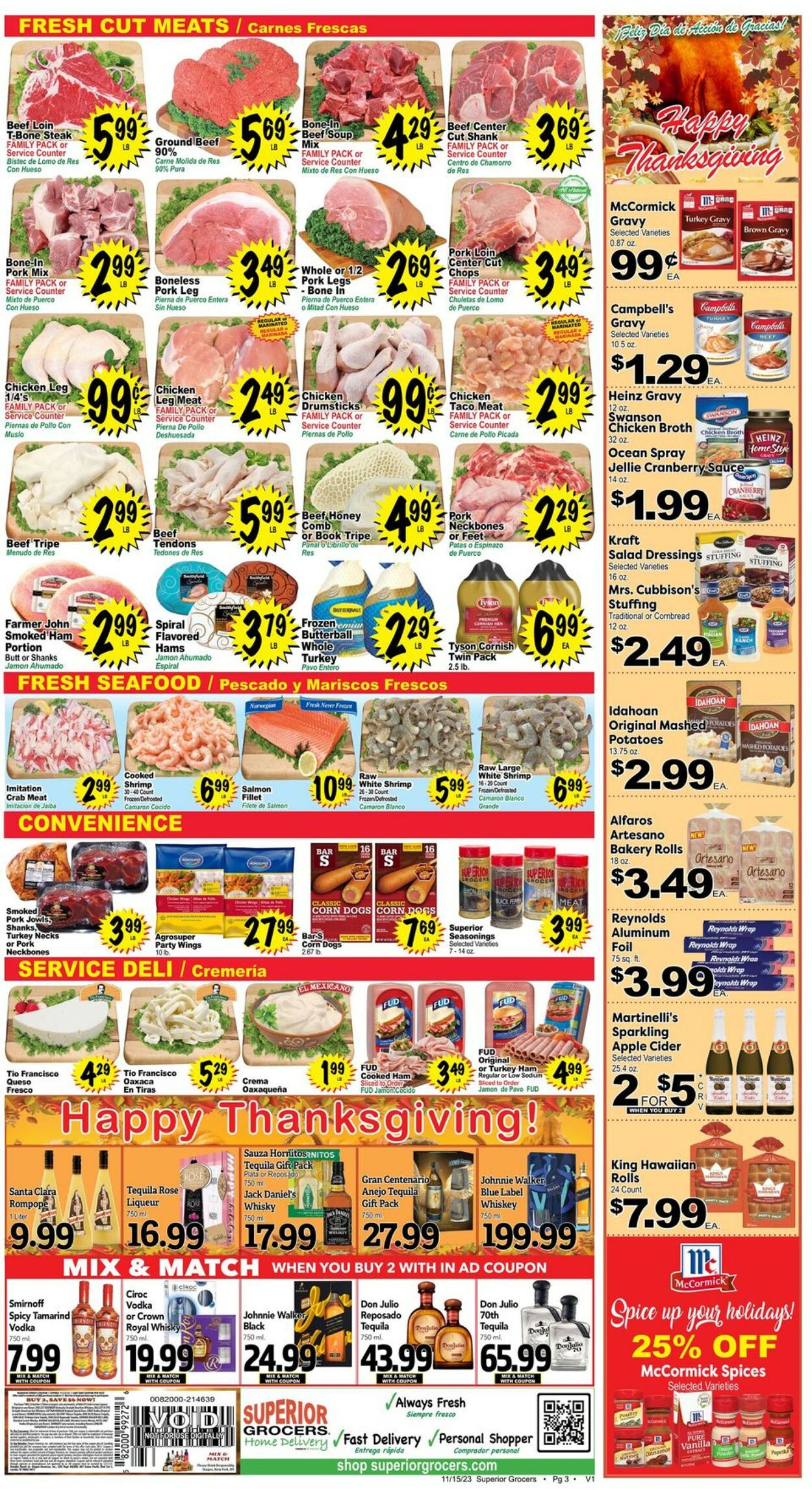 Superior Grocers Weekly Ad Circular - valid 11/15-11/21/2023 (Page 3)
