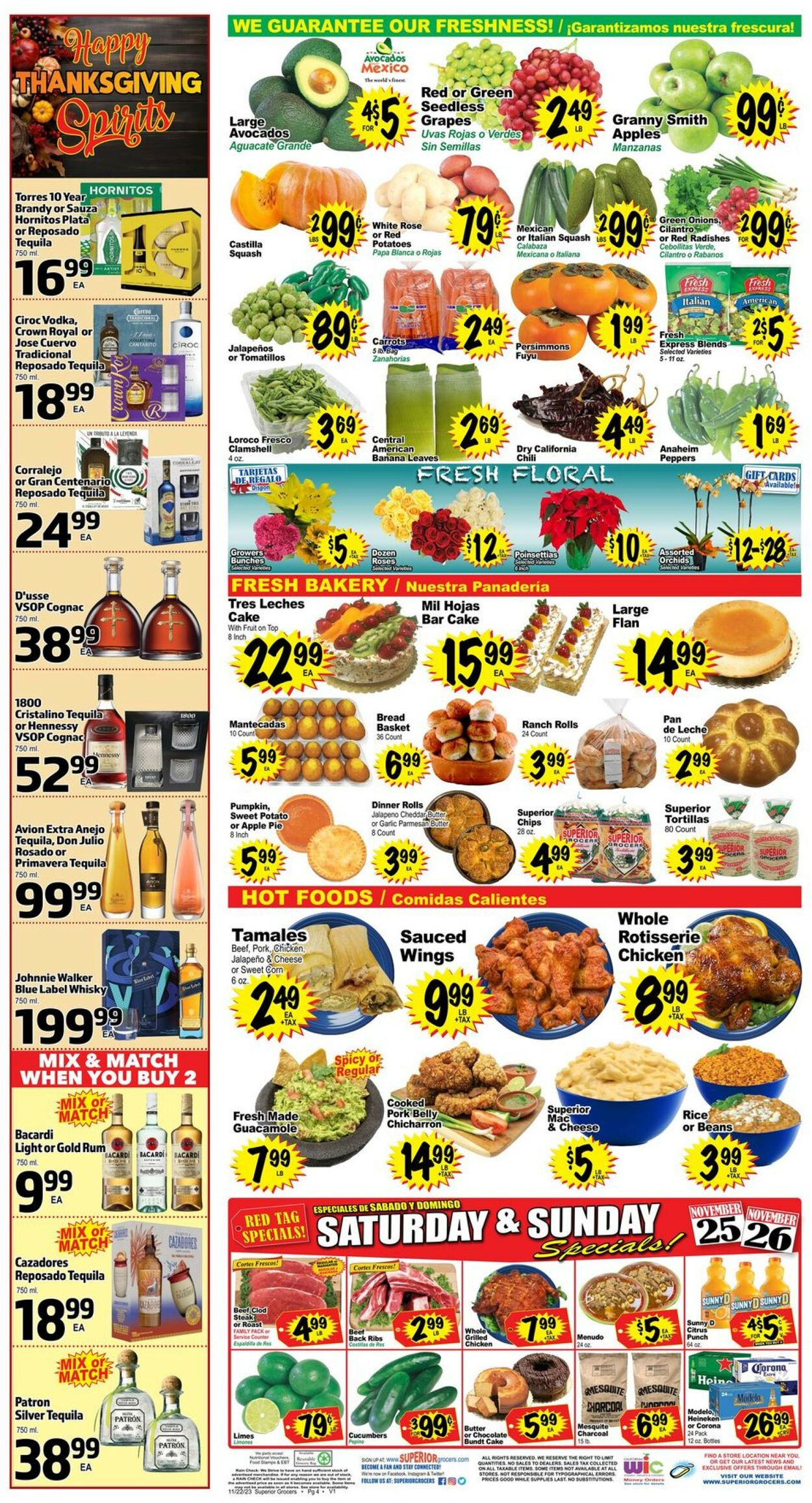Superior Grocers Weekly Ad Circular - valid 11/22-11/28/2023 (Page 4)