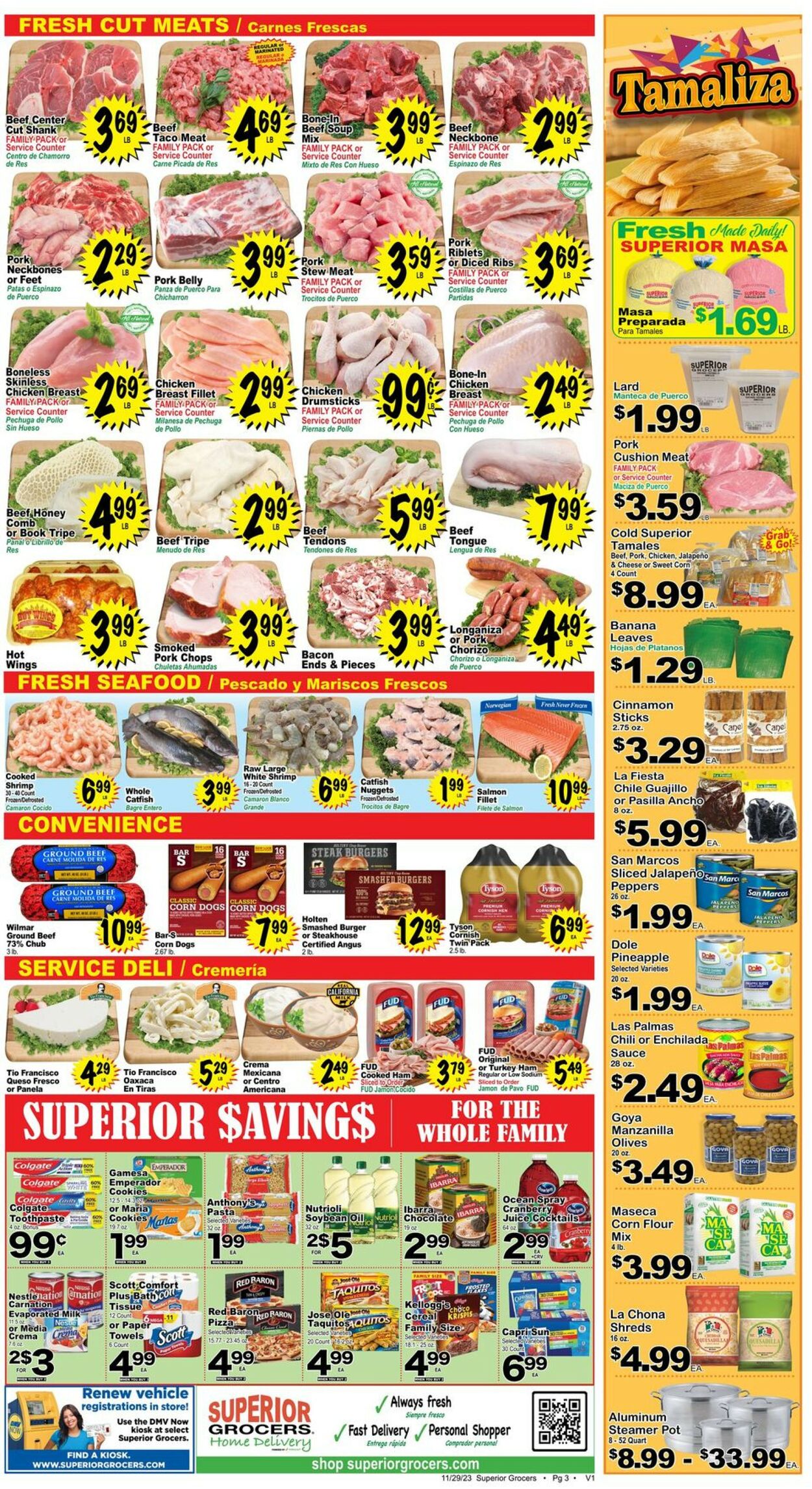 Superior Grocers Weekly Ad Circular - valid 11/29-12/05/2023 (Page 3)