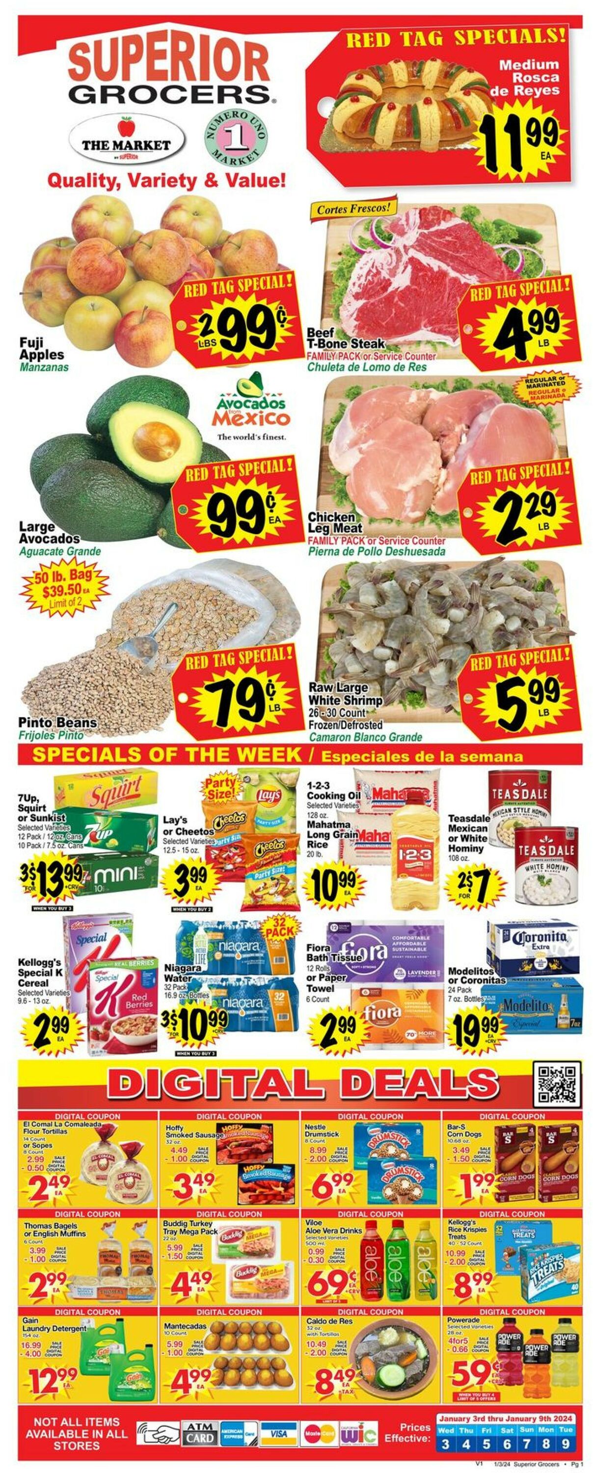 Superior Grocers Weekly Ad Circular - valid 01/03-01/09/2024