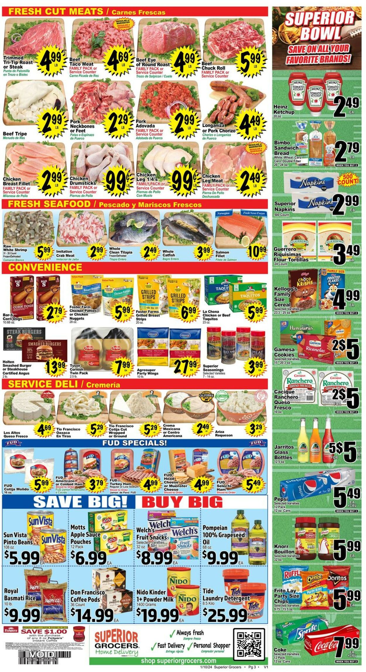 Superior Grocers Weekly Ad Circular - valid 01/10-01/16/2024 (Page 3)