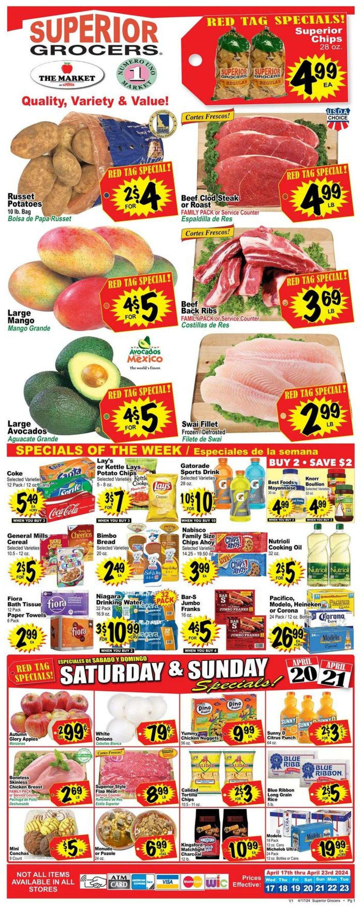 Superior Grocers Weekly Ad Circular - valid 04/17-04/23/2024