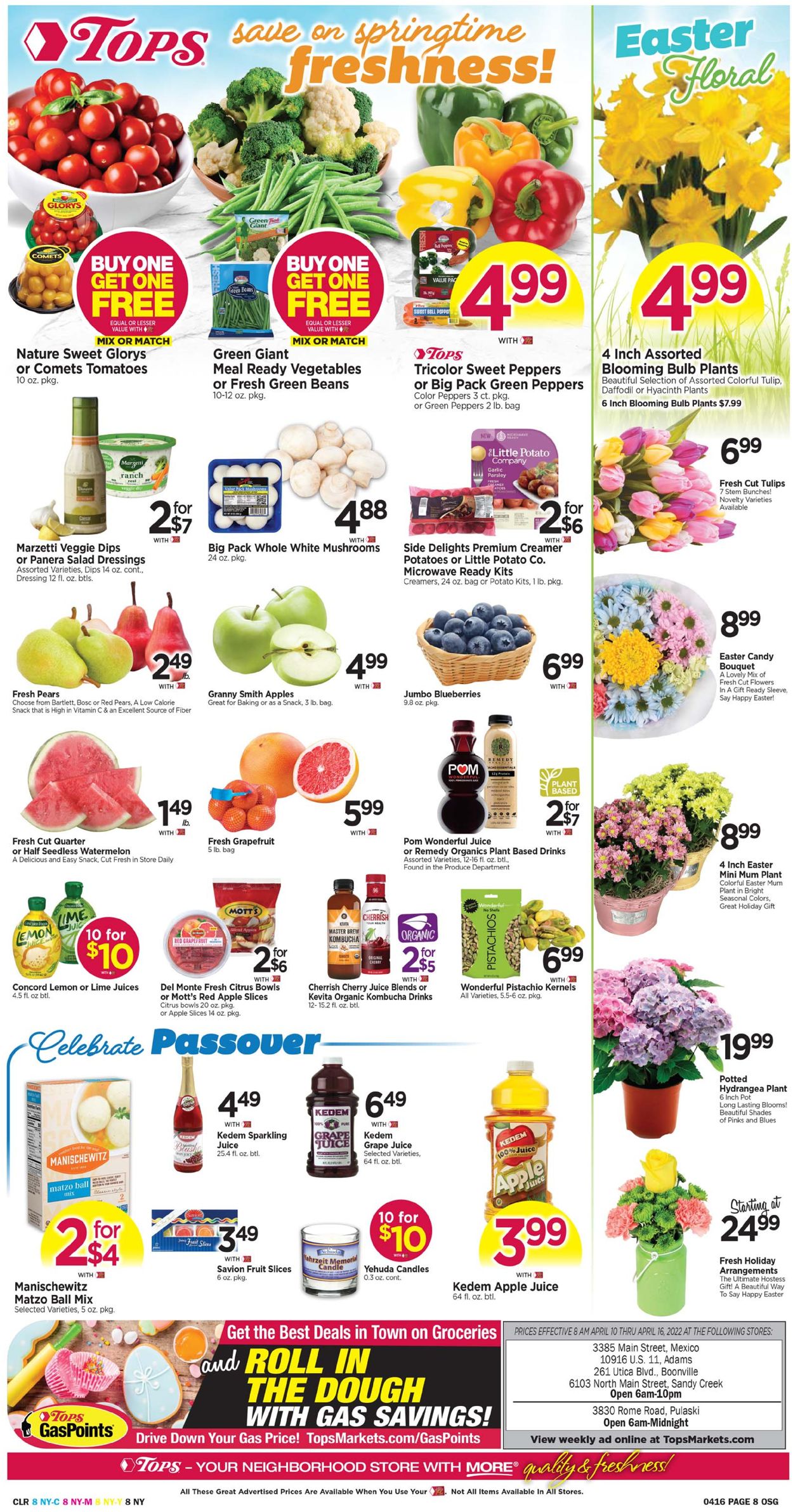 Tops Friendly Markets EASTER 2022 Weekly Ad Circular - valid 04/10-04/16/2022 (Page 8)