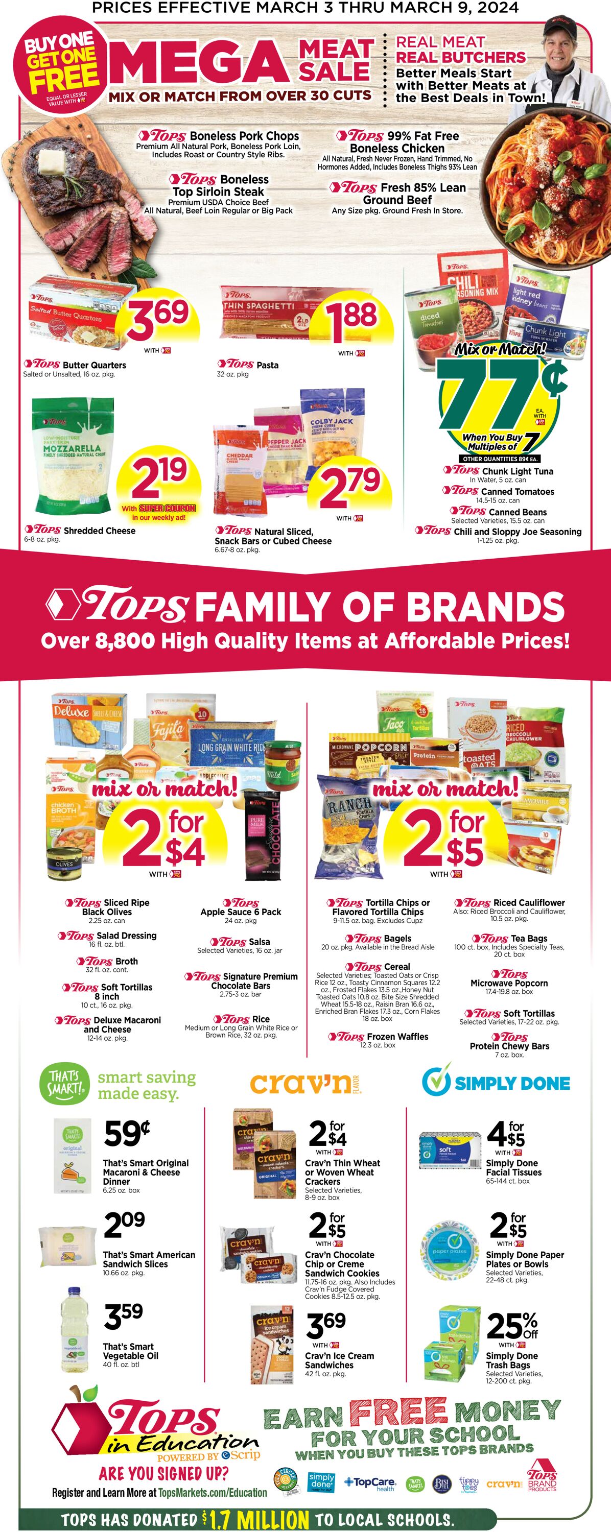 Tops Friendly Markets Weekly Ad Circular - valid 03/03-03/09/2024 (Page 9)