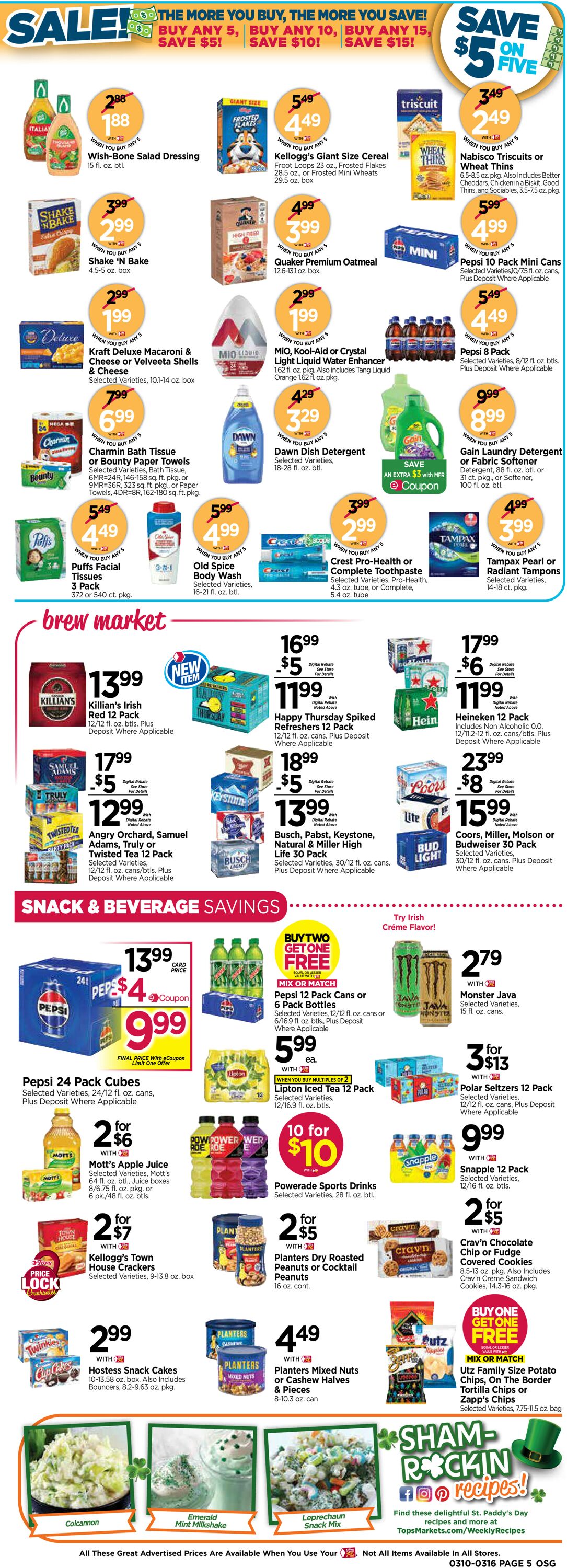 Tops Friendly Markets Weekly Ad Circular - valid 03/10-03/16/2024 (Page 5)
