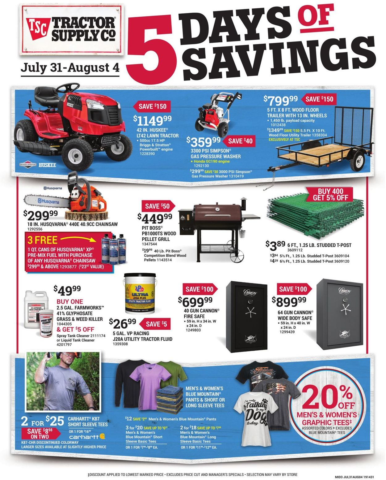 Tractor Supply Weekly Ad Circular - valid 07/31-08/04/2019