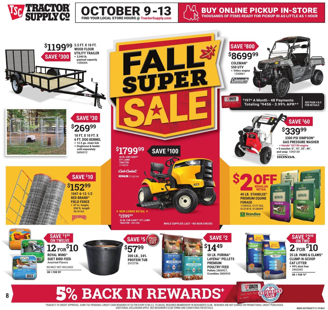 Tractor Supply Weekly Ad Circular - valid 10/09-10/13/2019 (Page 8)