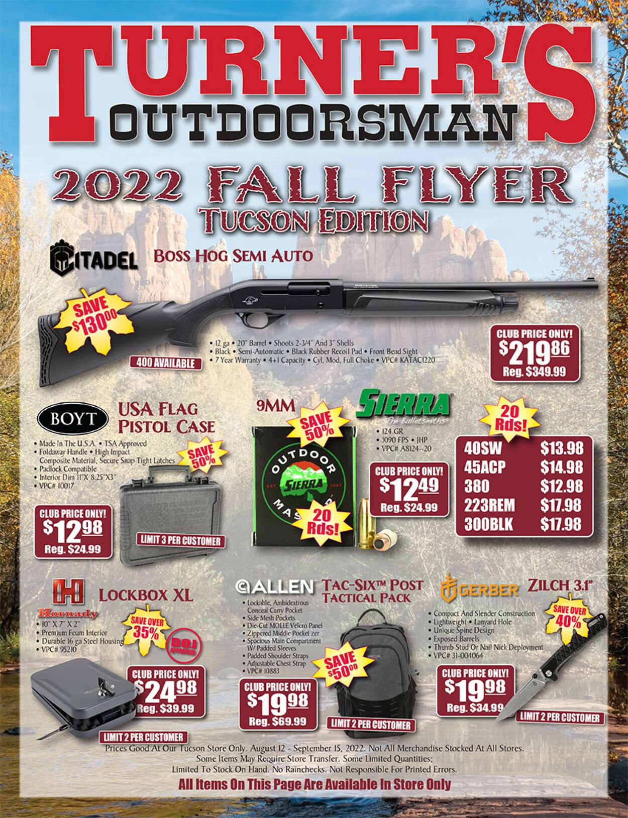 Turner's Outdoorsman Weekly Ad Circular - valid 08/12-09/15/2022