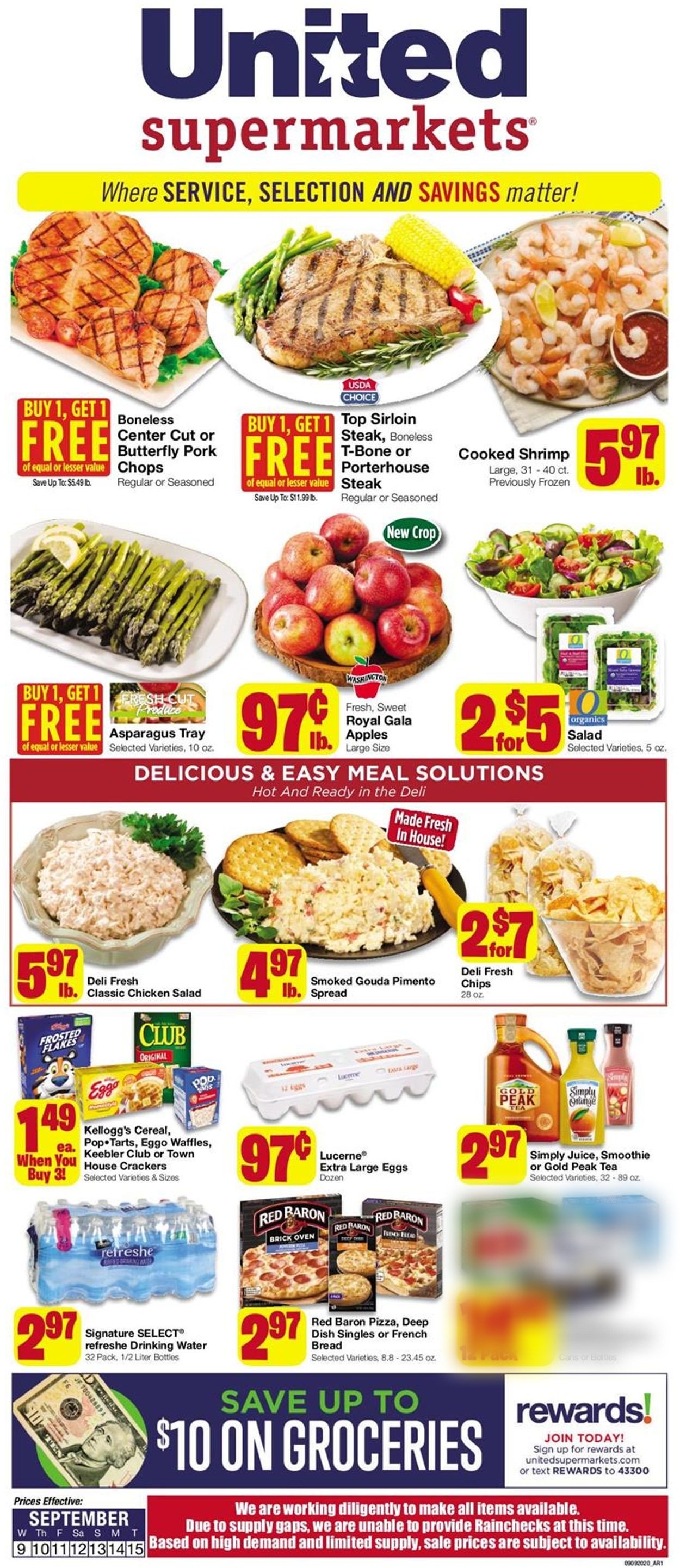 United Supermarkets Weekly Ad Circular - valid 09/09-09/15/2020