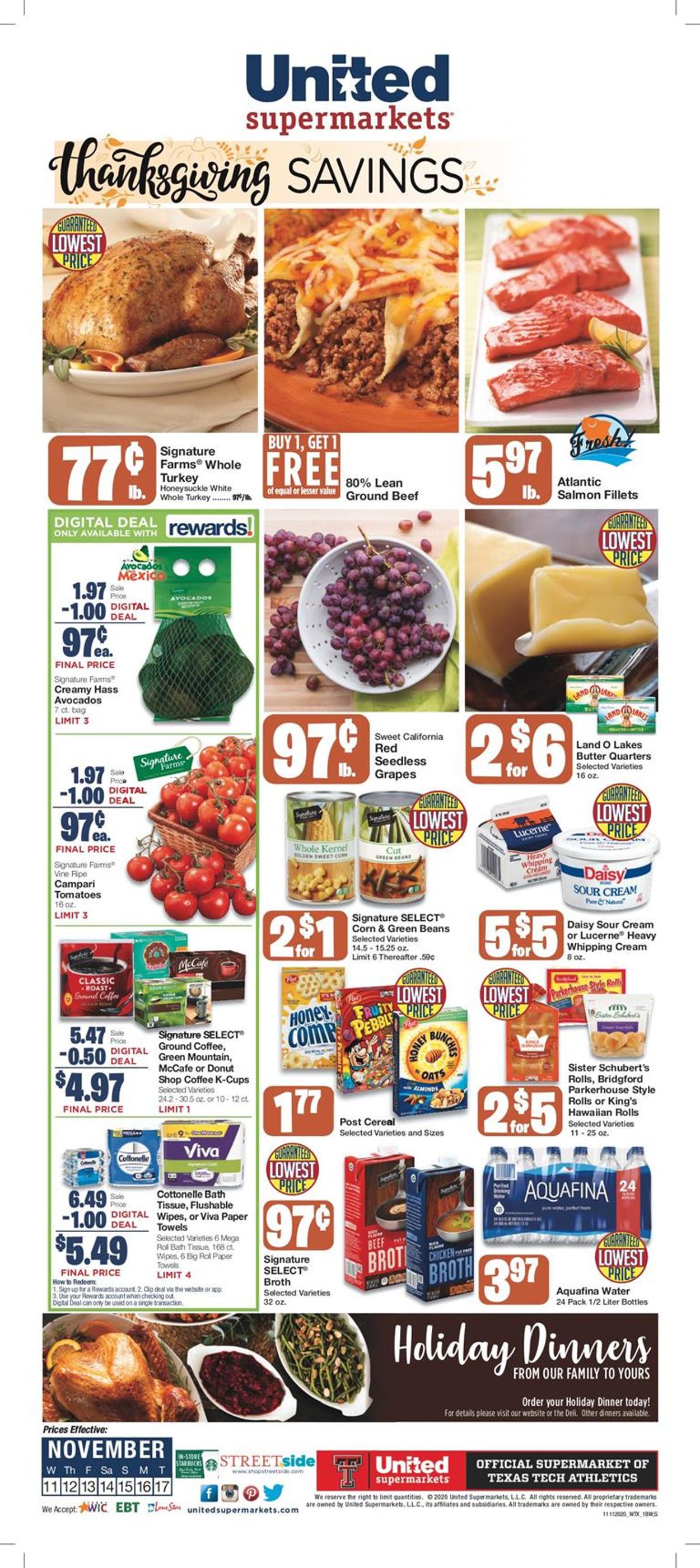 United Supermarkets Weekly Ad Circular - valid 11/11-11/17/2020