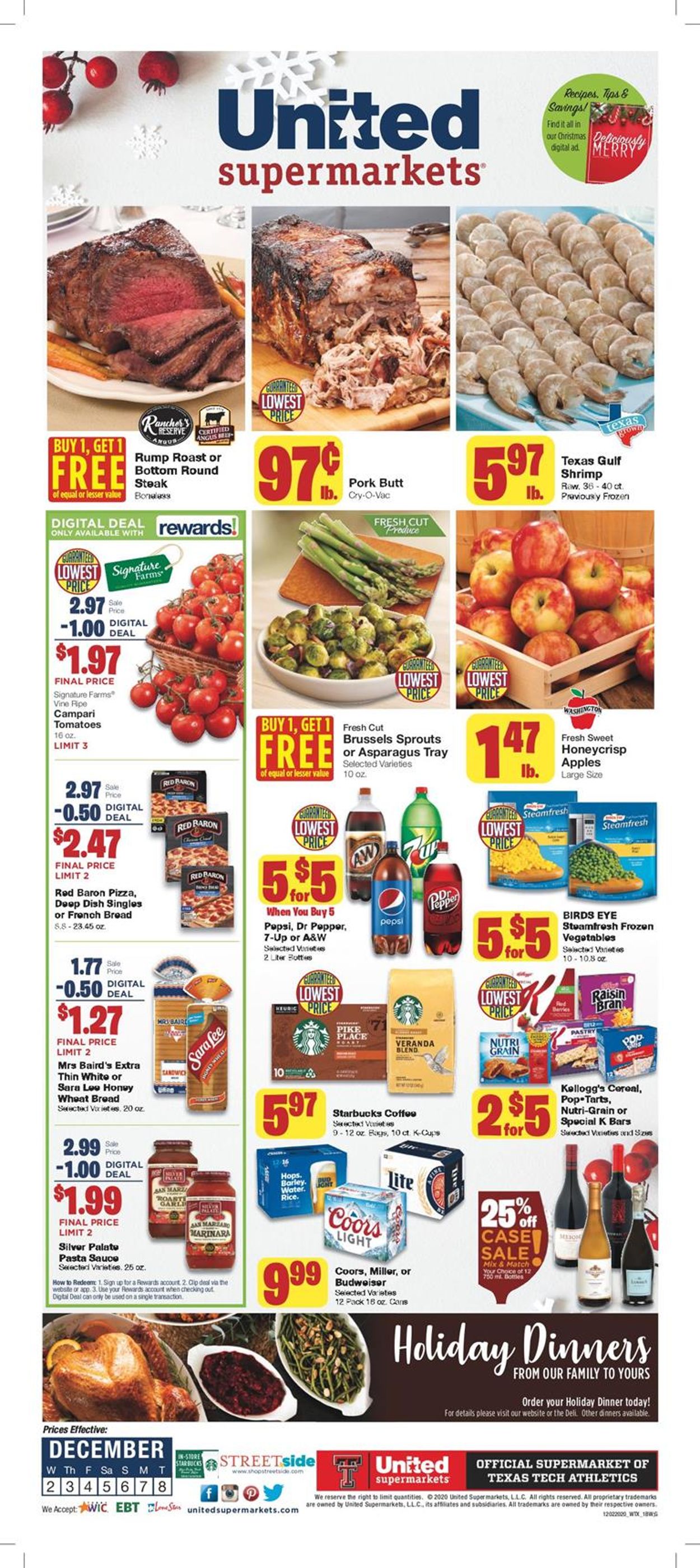 United Supermarkets Weekly Ad Circular - valid 12/02-12/08/2020