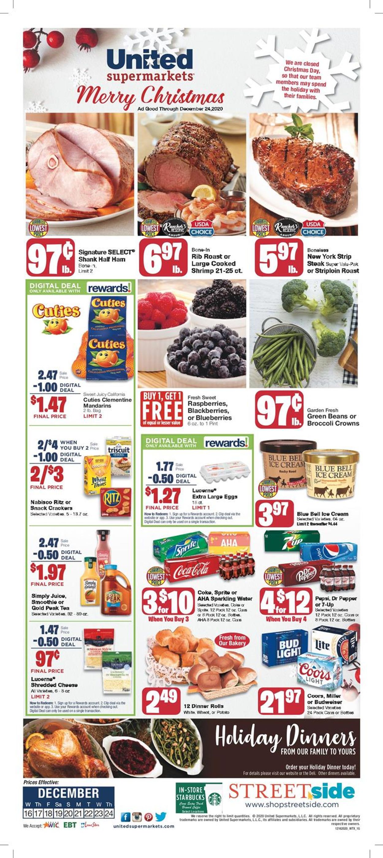 United Supermarkets Weekly Ad Circular - valid 12/16-12/24/2020
