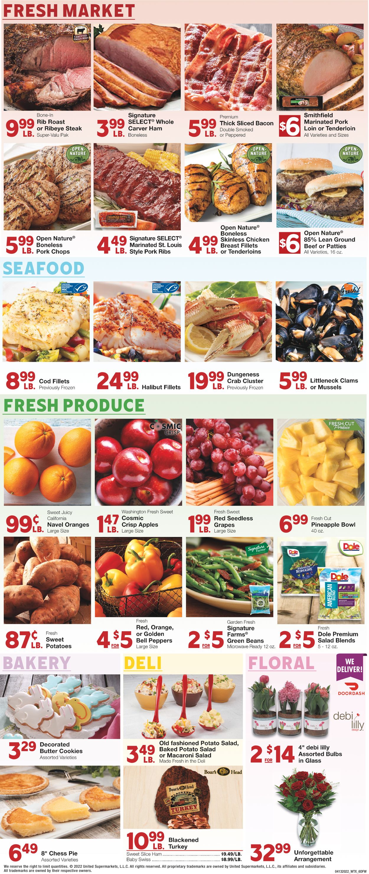 United Supermarkets EASTER AD 2022 Weekly Ad Circular - valid 04/13-04/19/2022 (Page 6)
