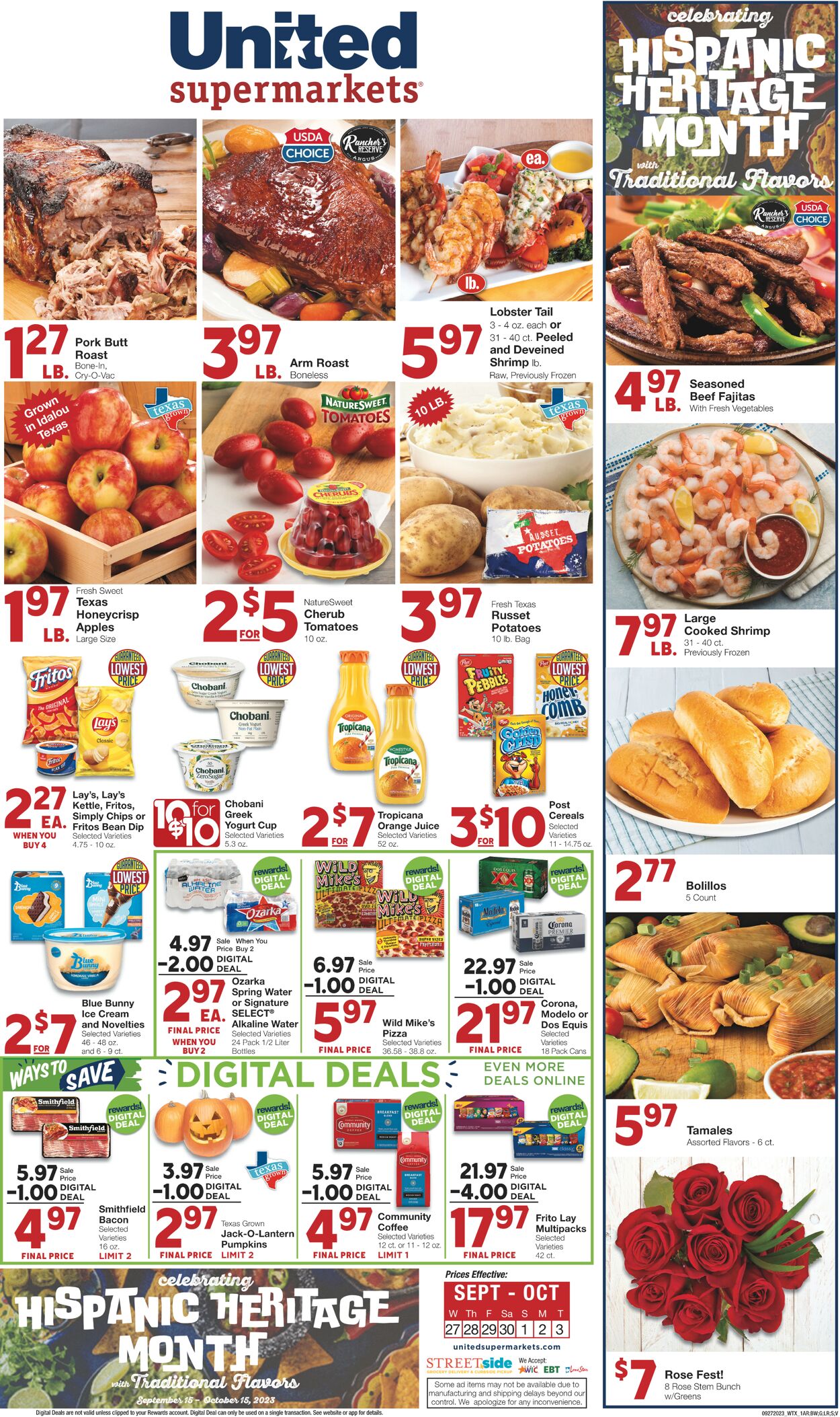United Supermarkets Weekly Ad Circular - valid 09/27-10/03/2023