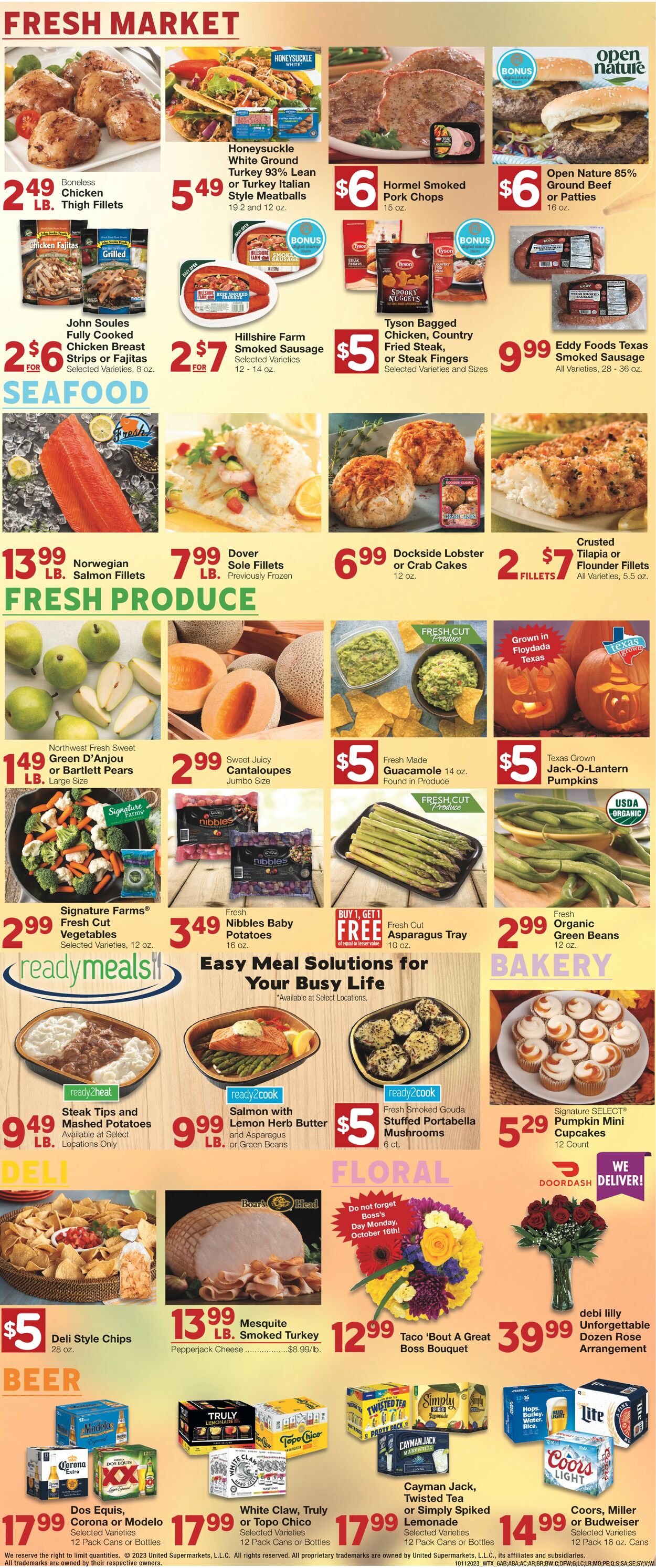 United Supermarkets Weekly Ad Circular - valid 10/11-10/17/2023 (Page 6)