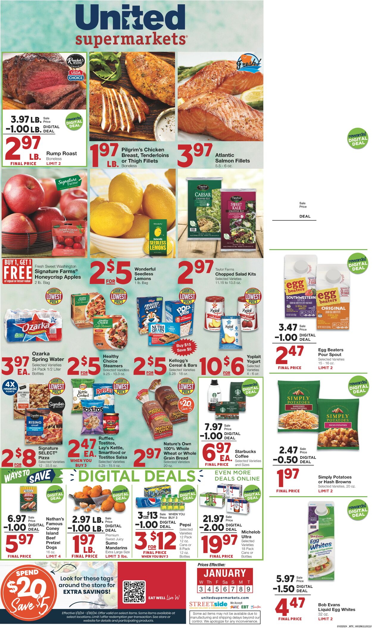 United Supermarkets Weekly Ad Circular - valid 01/03-01/09/2024
