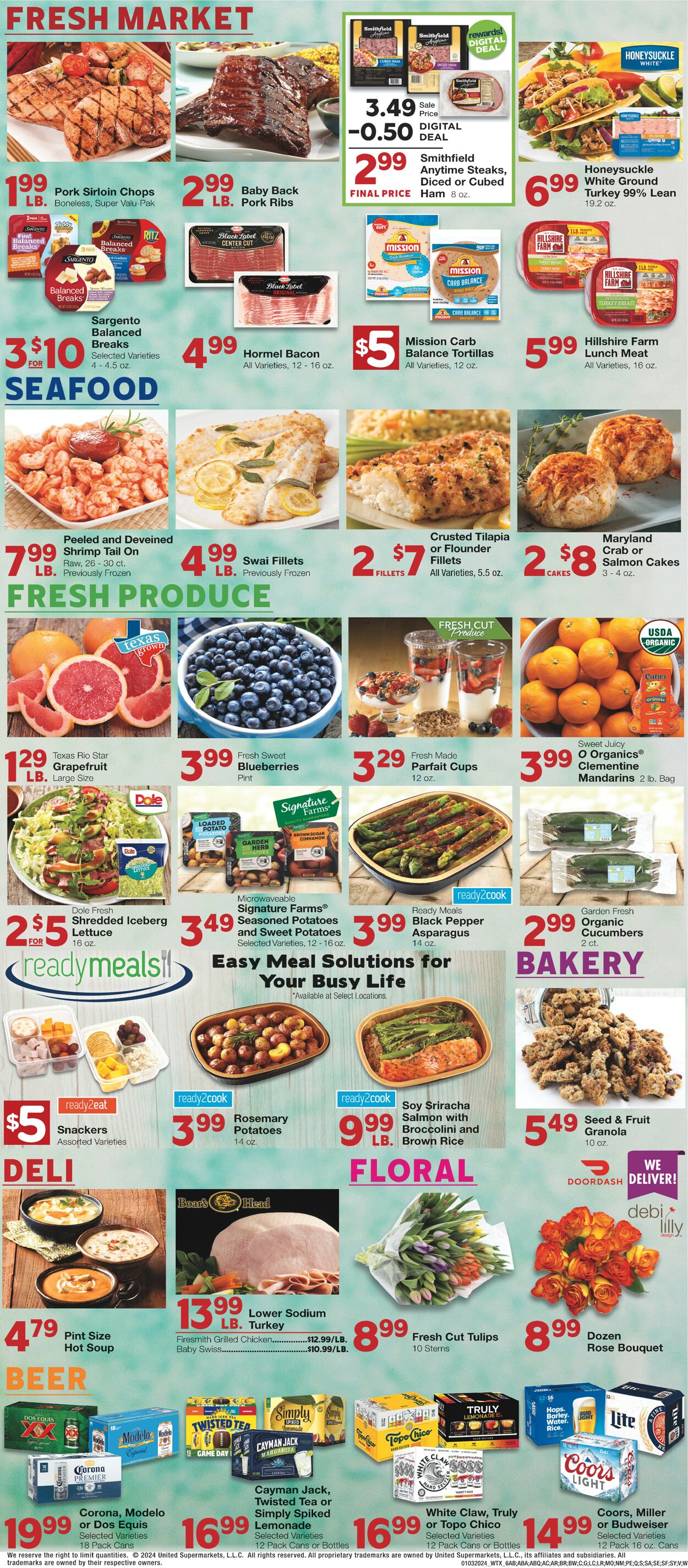 United Supermarkets Weekly Ad Circular - valid 01/03-01/09/2024 (Page 6)