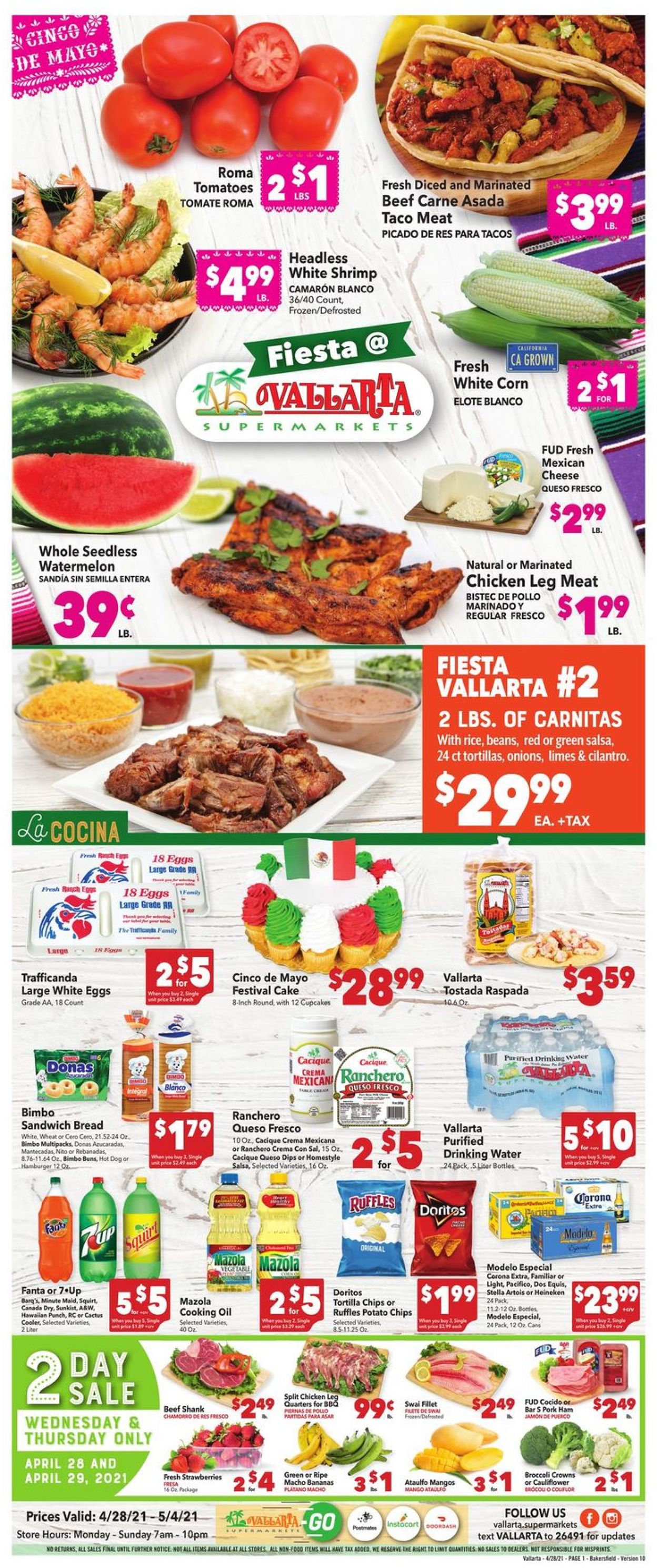 Vallarta Weekly Ad Circular - valid 04/28-05/04/2021