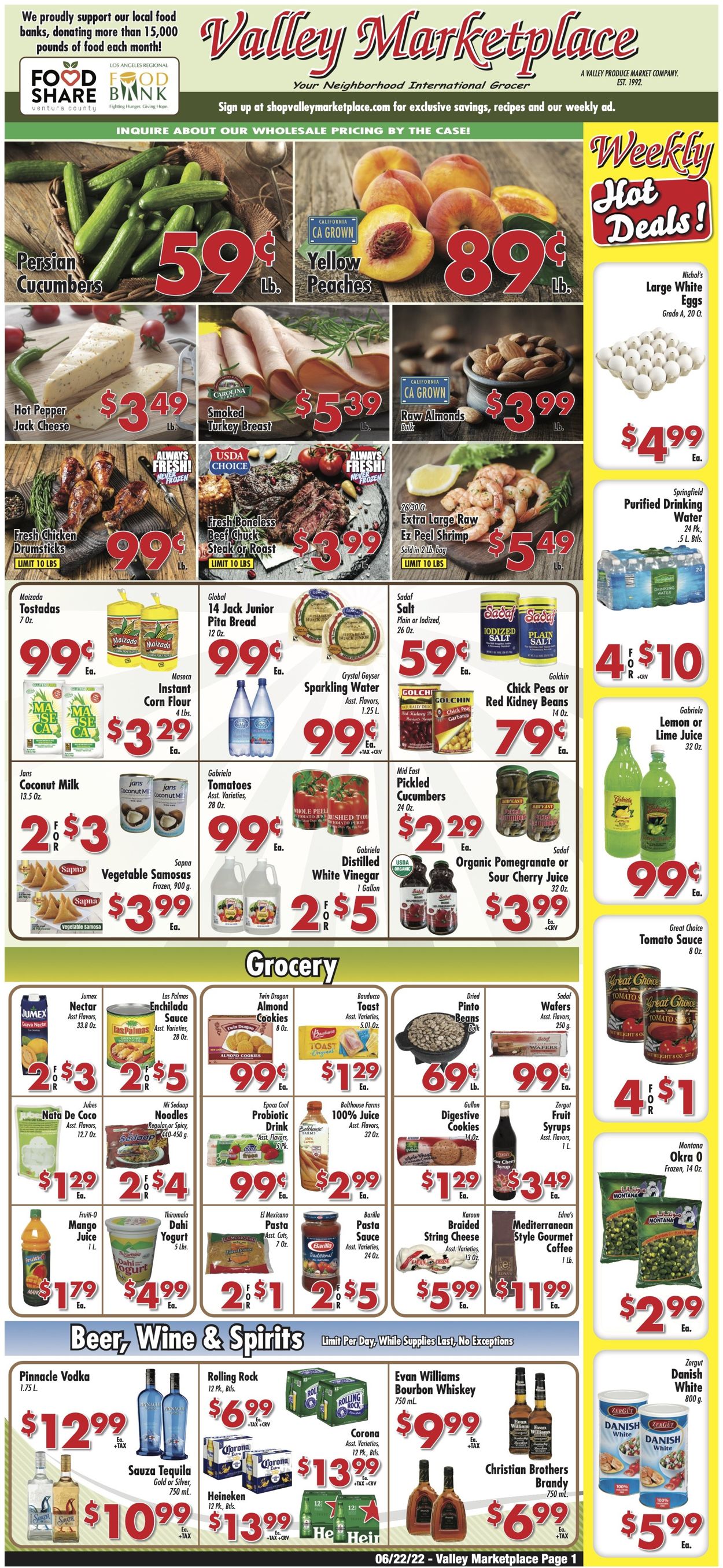 Valley Marketplace Weekly Ad Circular - valid 06/22-06/28/2022