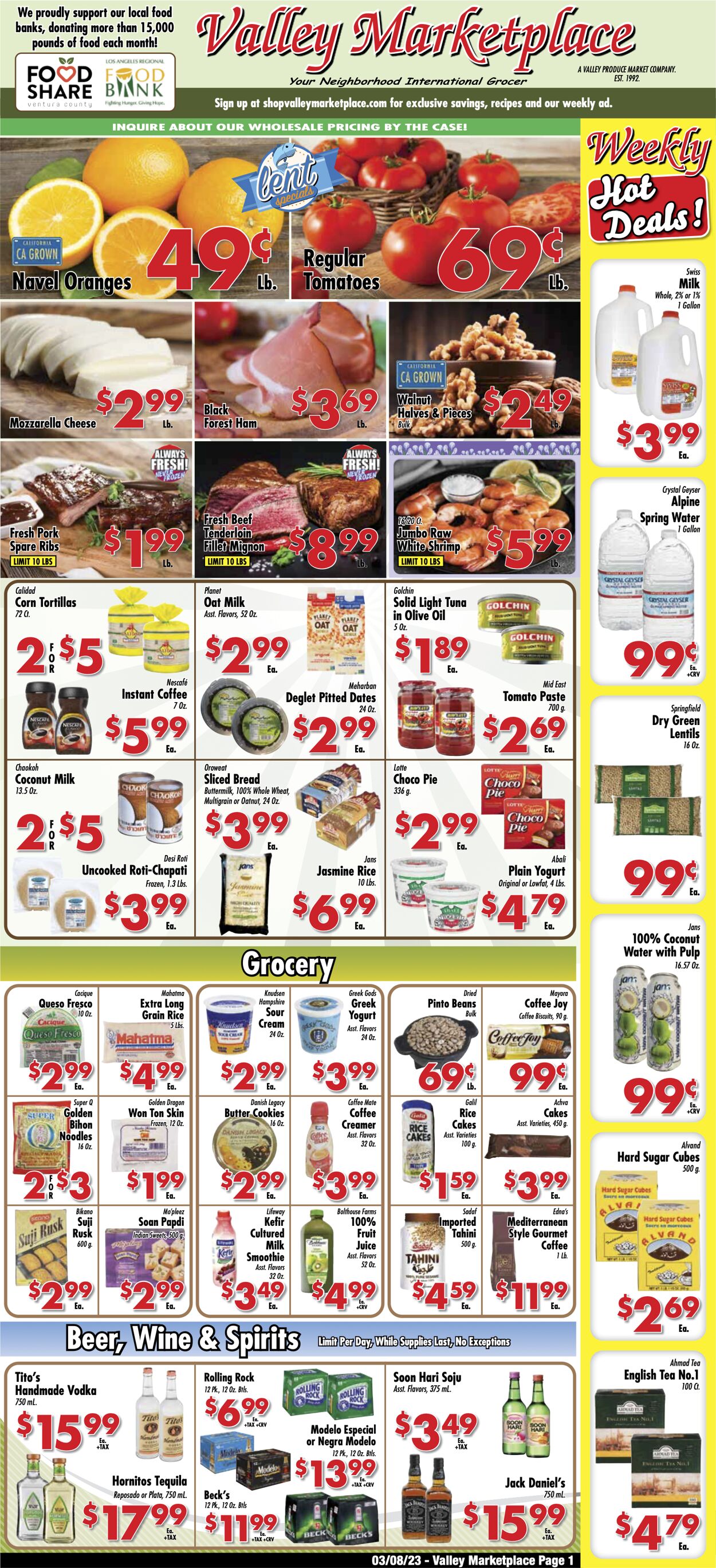 Valley Marketplace Weekly Ad Circular - valid 03/08-03/15/2023