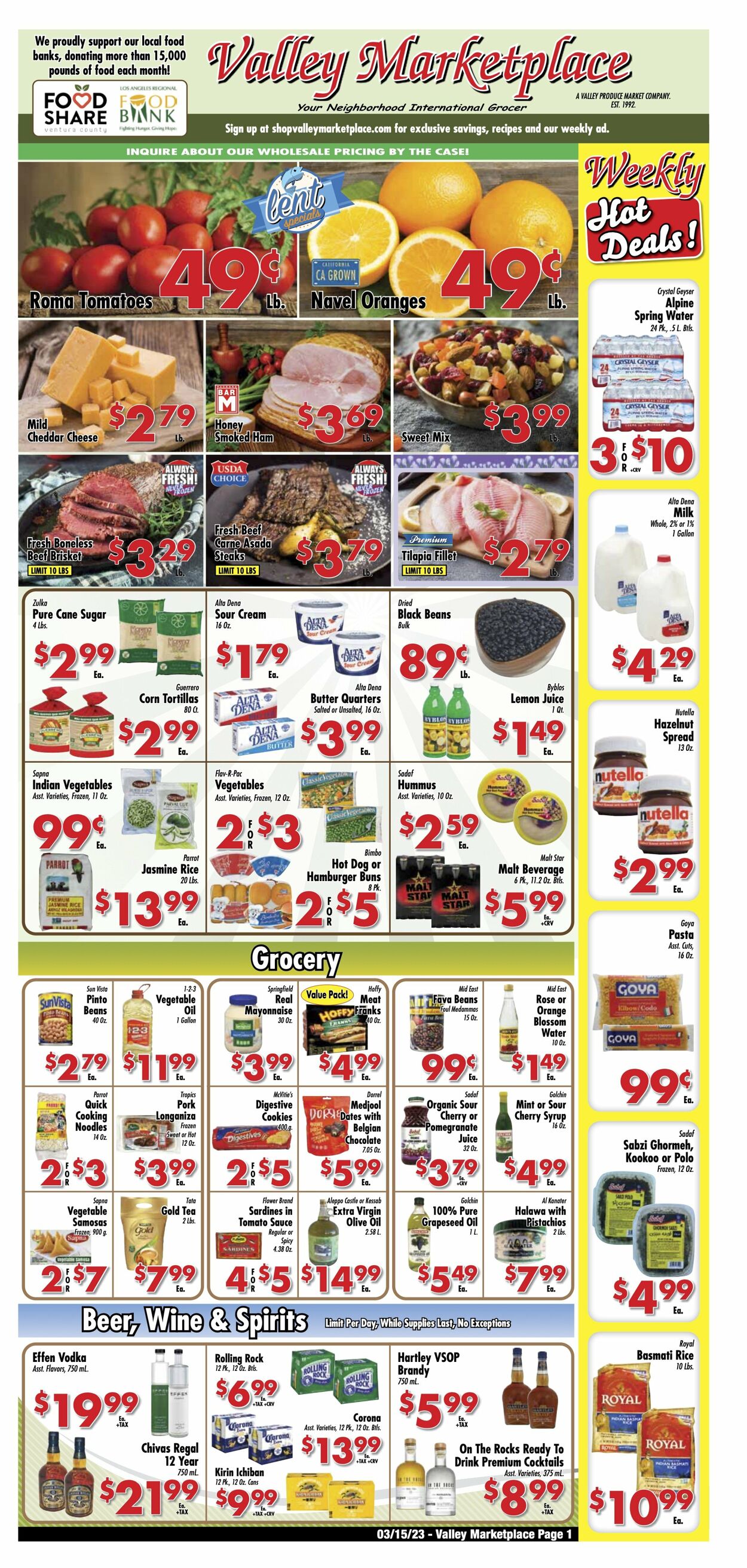 Valley Marketplace Weekly Ad Circular - valid 03/15-03/21/2023