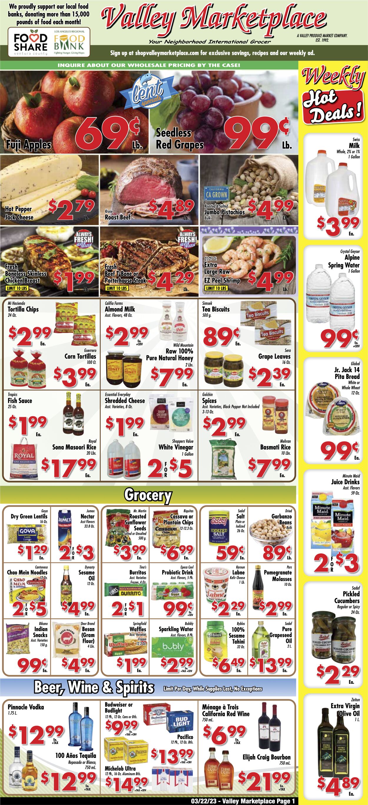 Valley Marketplace Weekly Ad Circular - valid 03/22-03/28/2023