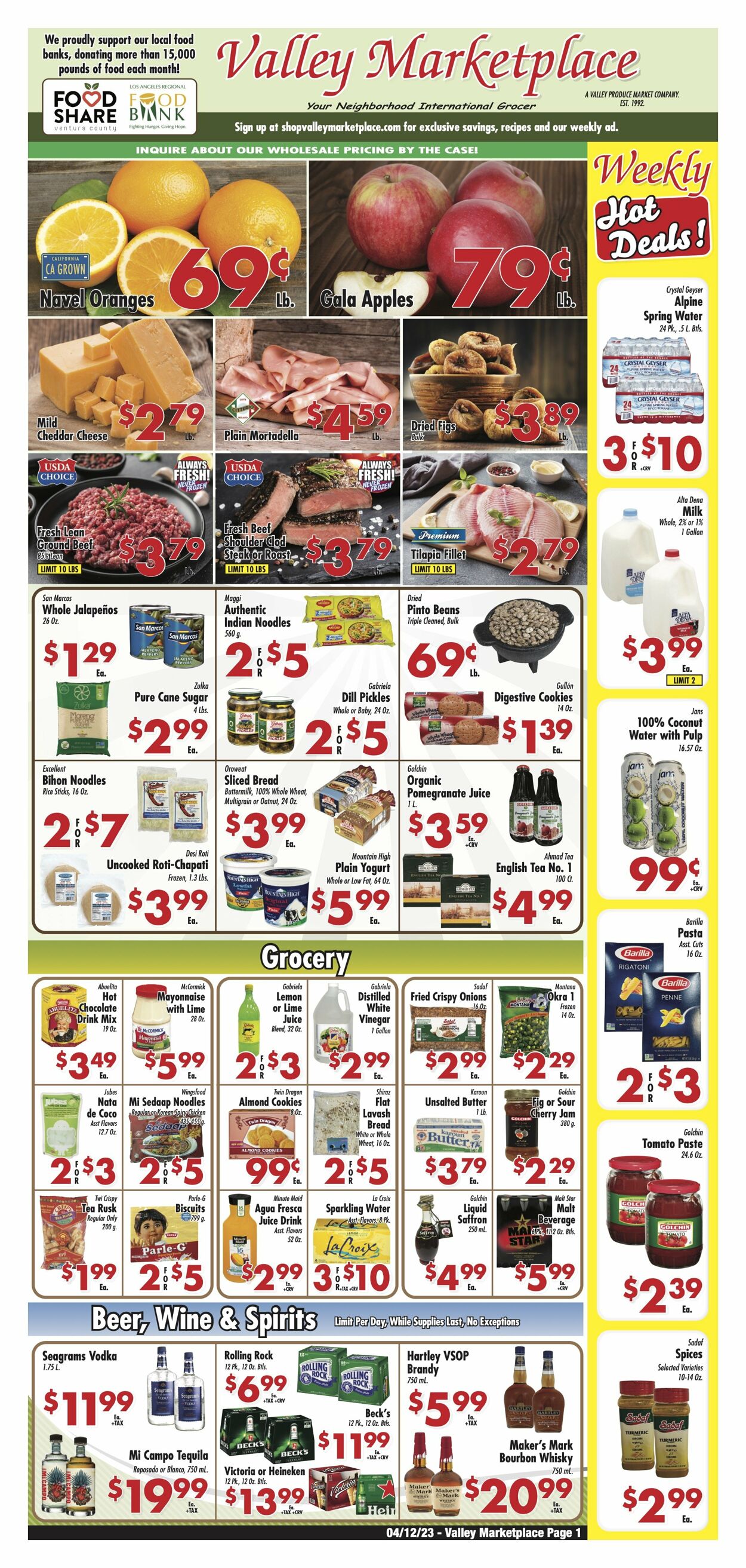 Valley Marketplace Weekly Ad Circular - valid 04/12-04/19/2023