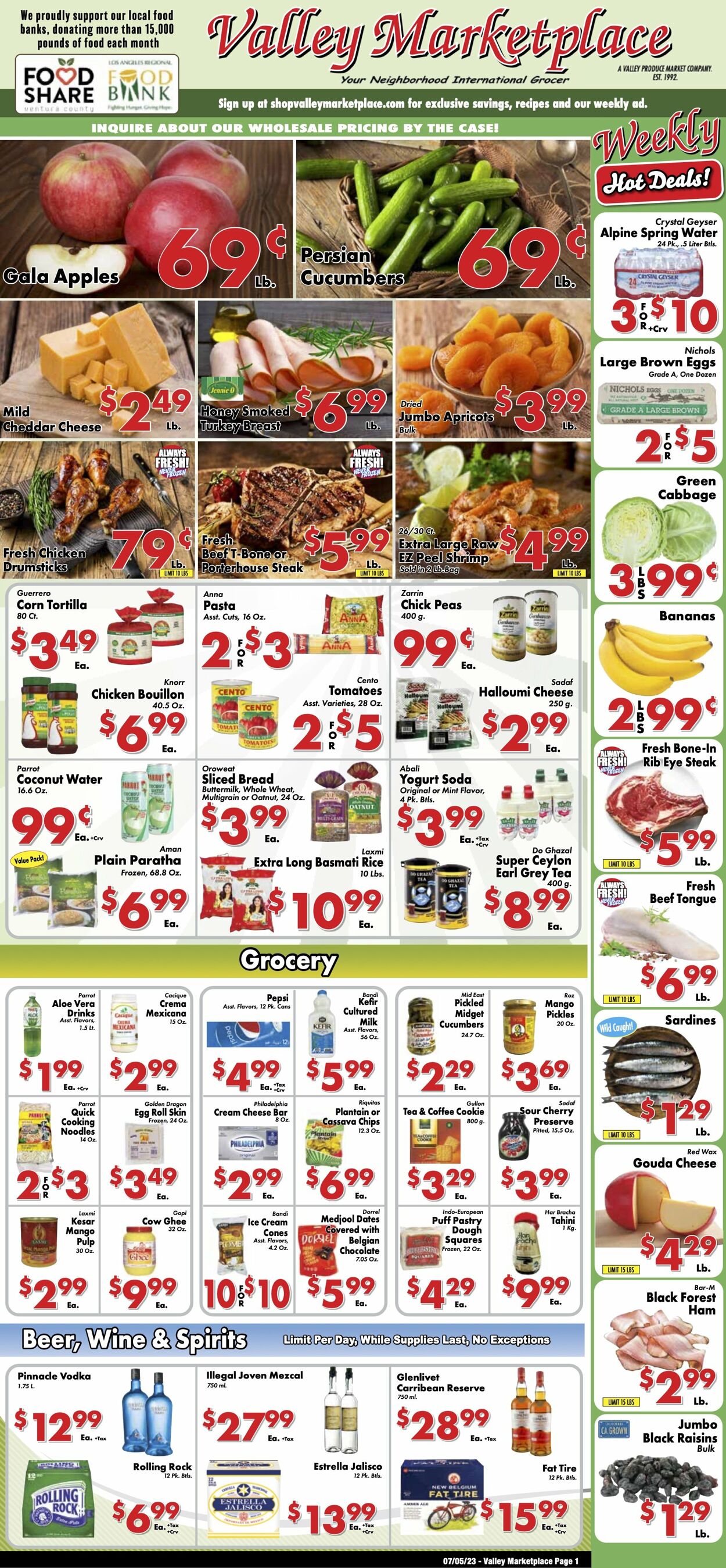 Valley Marketplace Weekly Ad Circular - valid 07/05-07/12/2023