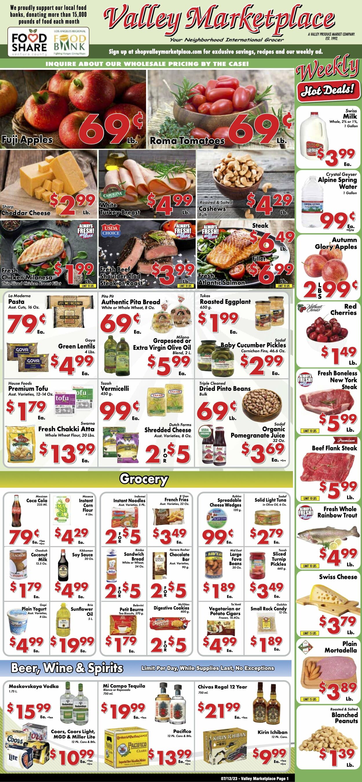 Valley Marketplace Weekly Ad Circular - valid 07/12-07/19/2023
