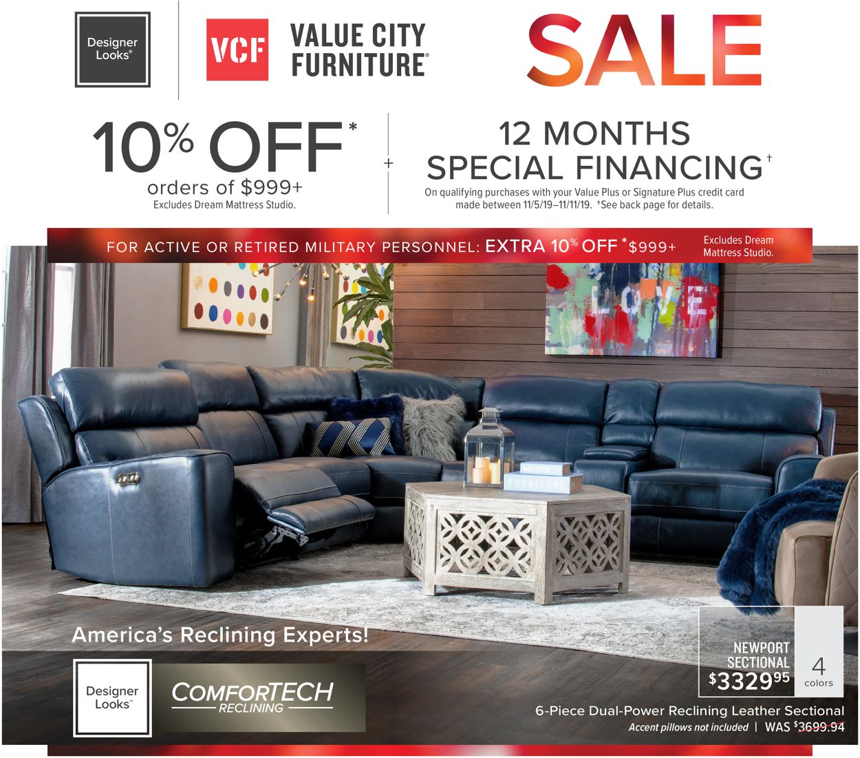 Value City Furniture Weekly Ad Circular - valid 11/05-11/11/2019