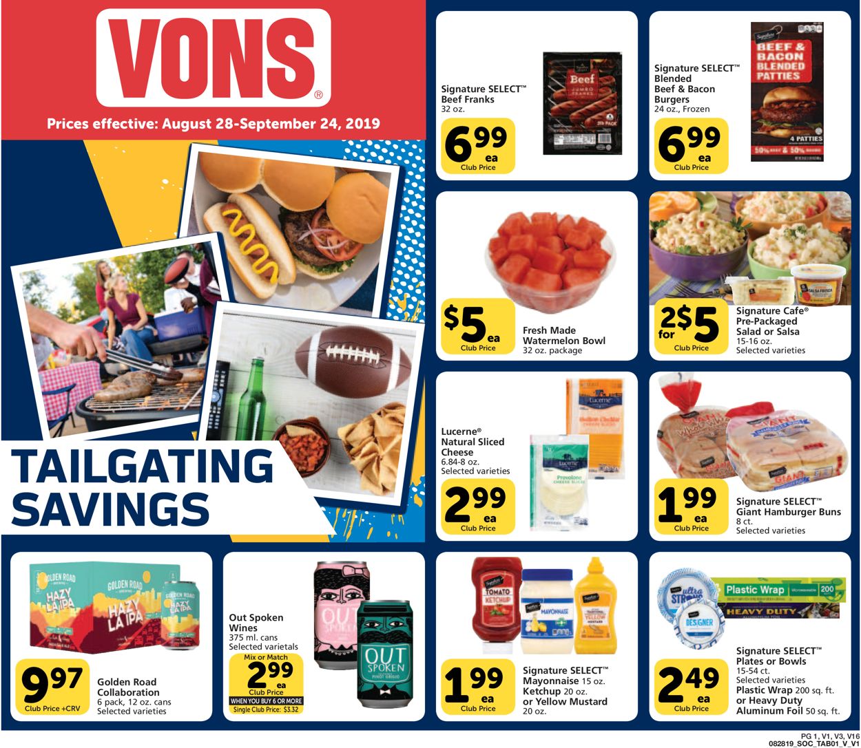 Vons Weekly Ad Circular - valid 08/28-09/24/2019
