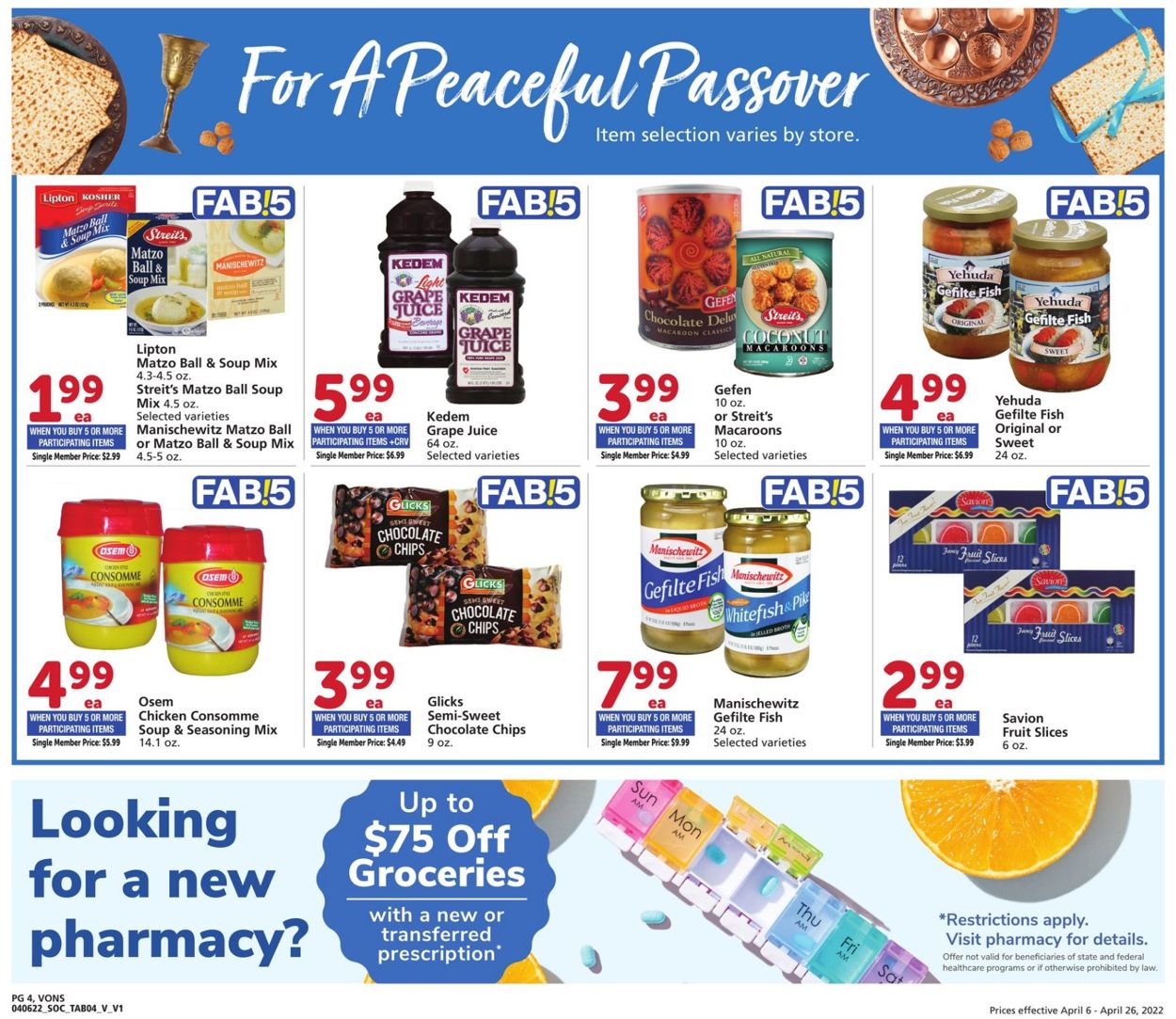 Vons EASTER 2022 Weekly Ad Circular - valid 04/06-04/26/2022 (Page 4)